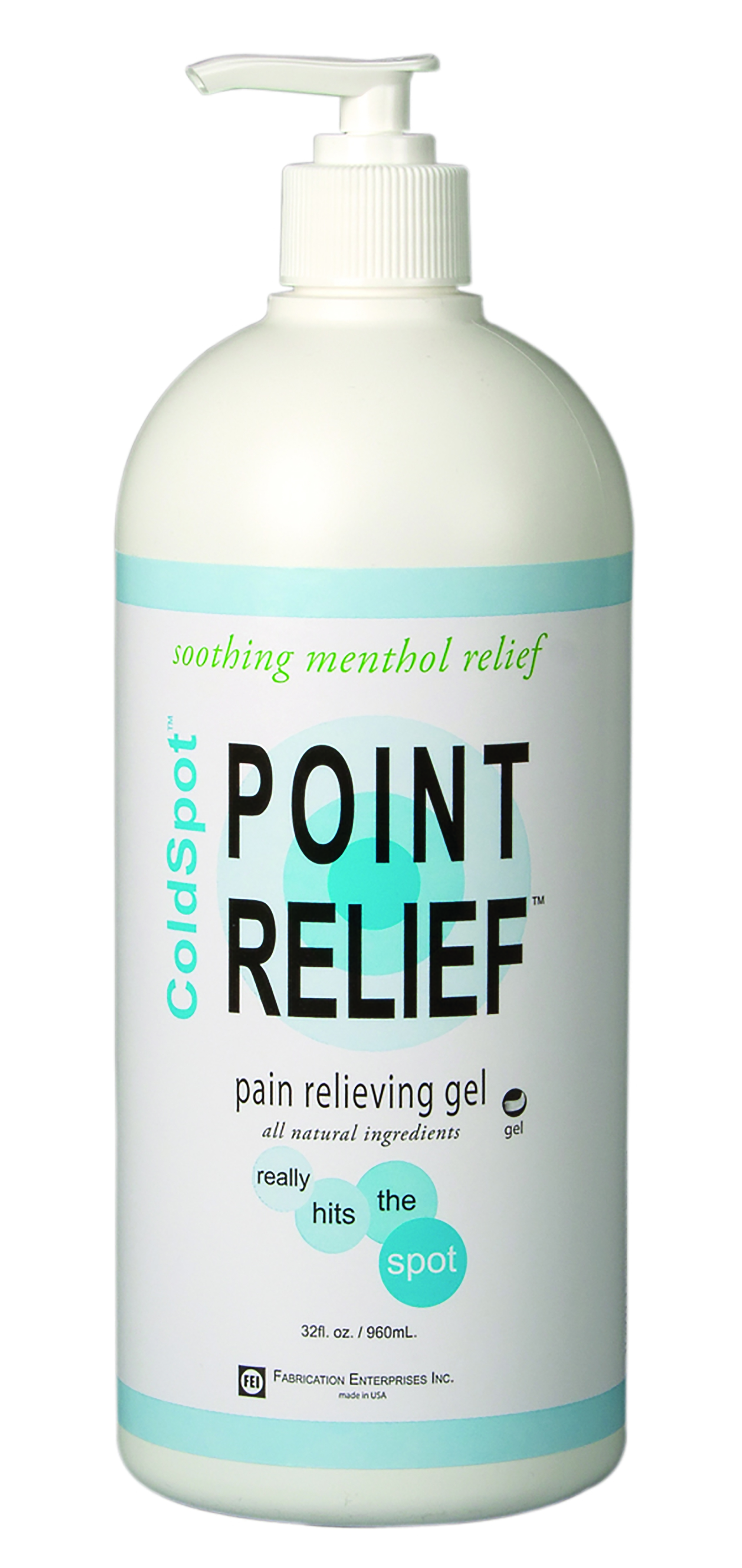 Fabrication Enterprises 11-0711-1 - Point Relief™ ColdSpot™ Topical Pain Relief, 32-ounce pump bottle - 1/Each