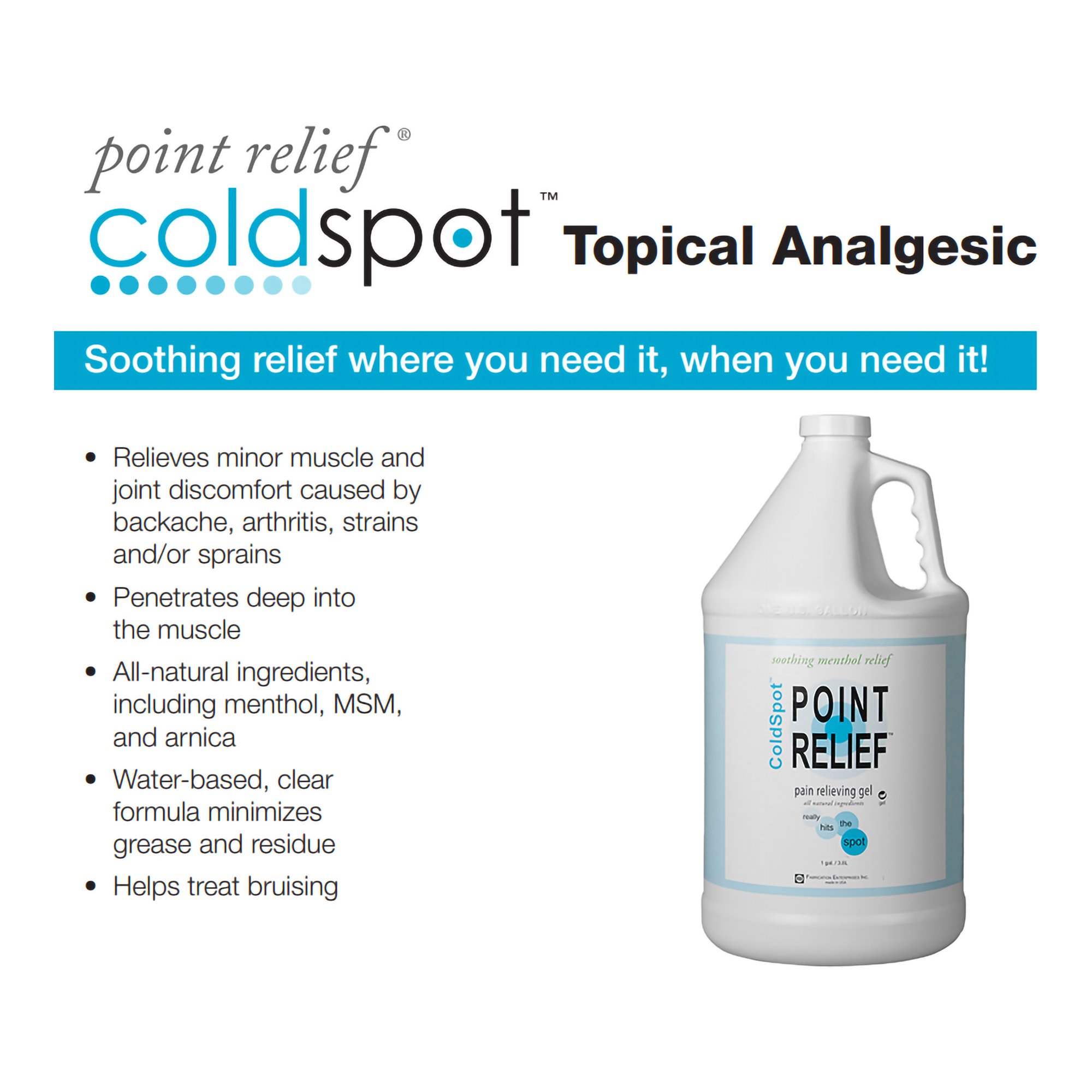 Fabrication Enterprises - 11-0712-1 Point Relief™ ColdSpot™ Topical Pain Relief