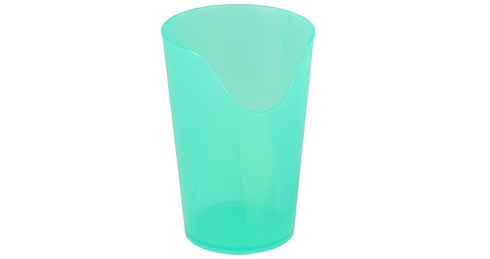 Fabrication Enterprises - 60-1040 ADL Dysphagia Cup FabLife™ Nosey Cup 4 oz. Plastic Clear Reusable