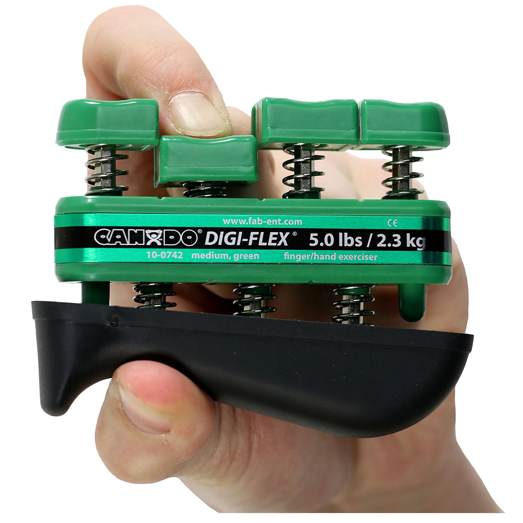 Fabrication Enterprises - 10-0745 Hand / Finger Exerciser Set CanDo® Digi-Flex® Yellow / Red / Green / Blue / Black X-Light to X-Heavy Resistance