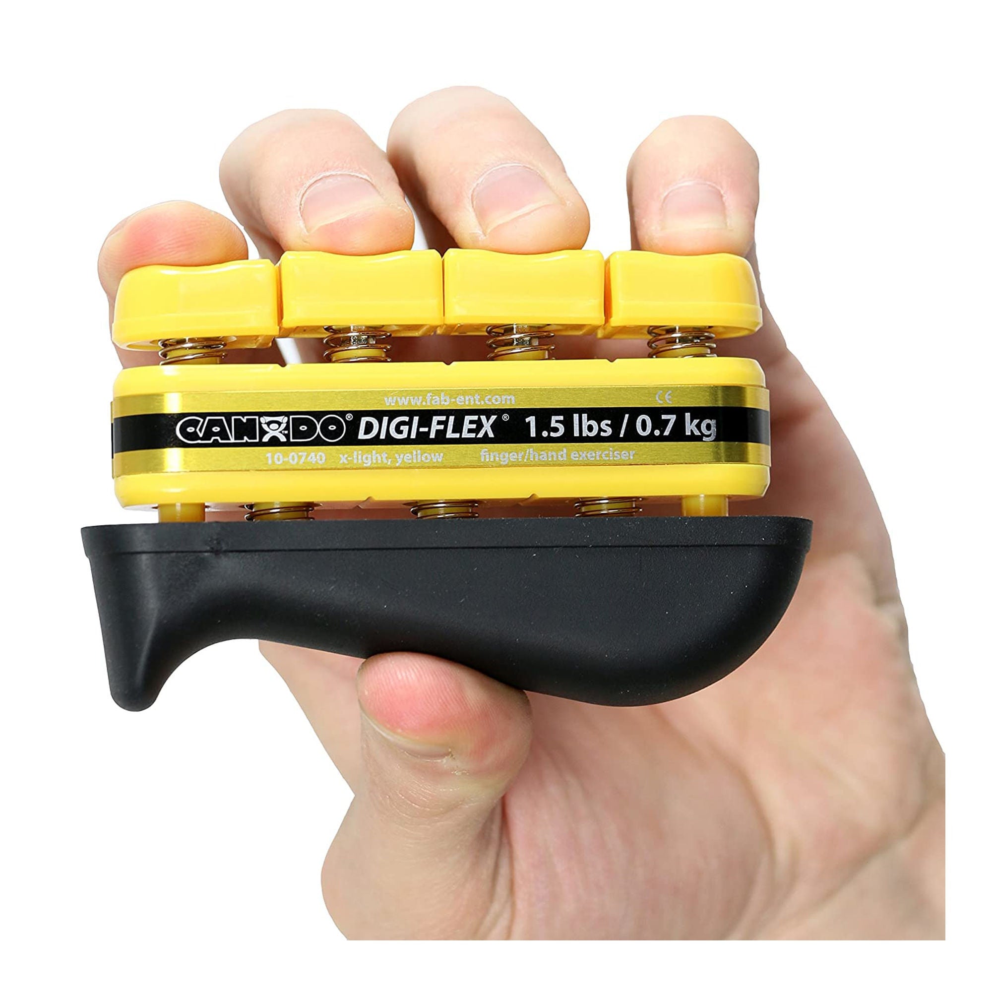 Fabrication Enterprises - 10-0745 Hand / Finger Exerciser Set CanDo® Digi-Flex® Yellow / Red / Green / Blue / Black X-Light to X-Heavy Resistance