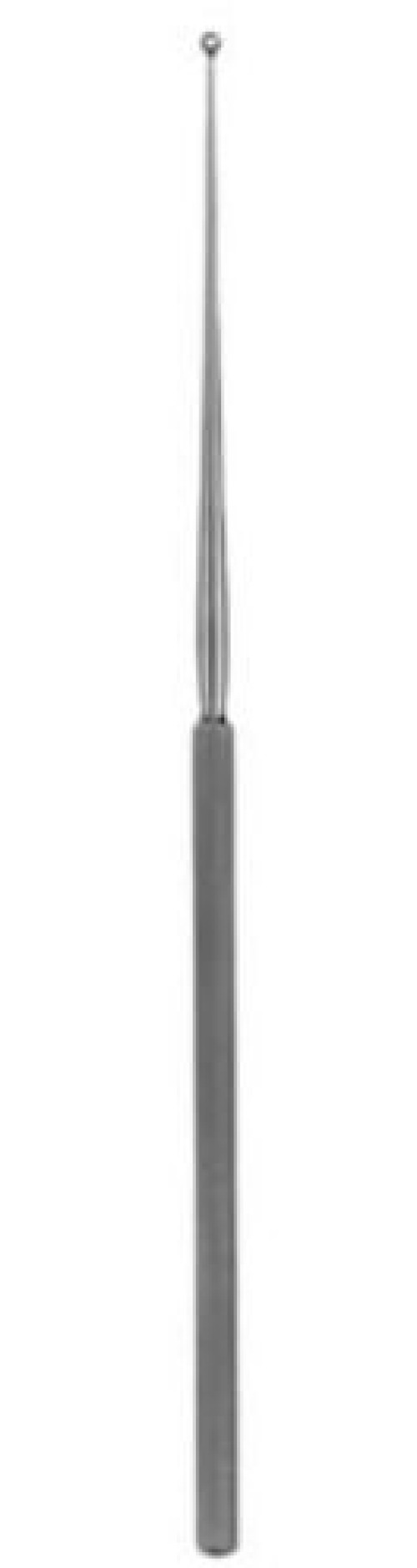 V. Mueller - AU5590 Ear Curette V. Mueller® Buck 5-7/8 Inch Length Single-ended Handle Size 00 Tip Angled Blunt Round Loop Tip