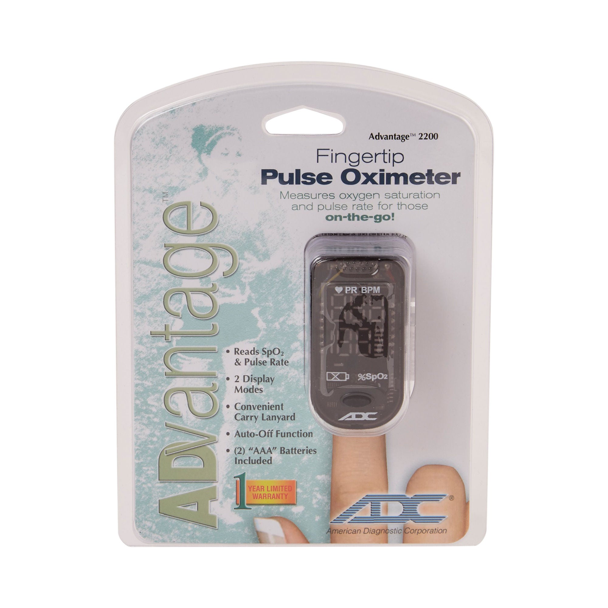 American Diagnostic Corp - 2200 Advantage™ 2200 Fingertip Pulse Oximeter