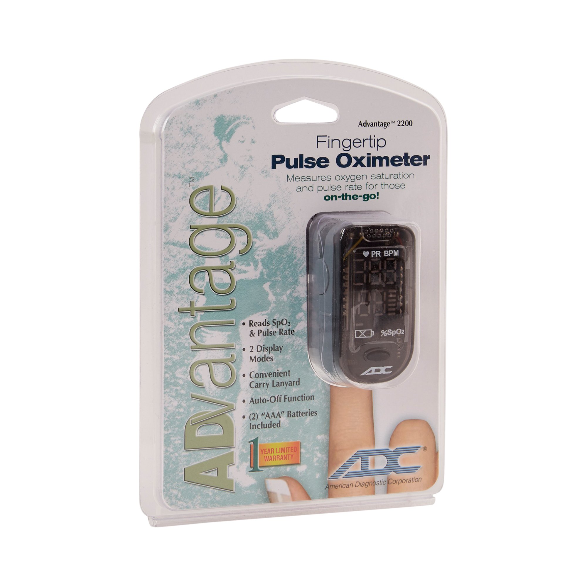 American Diagnostic Corp 2200 - Advantage™ 2200 Fingertip Pulse Oximeter - 1/Each