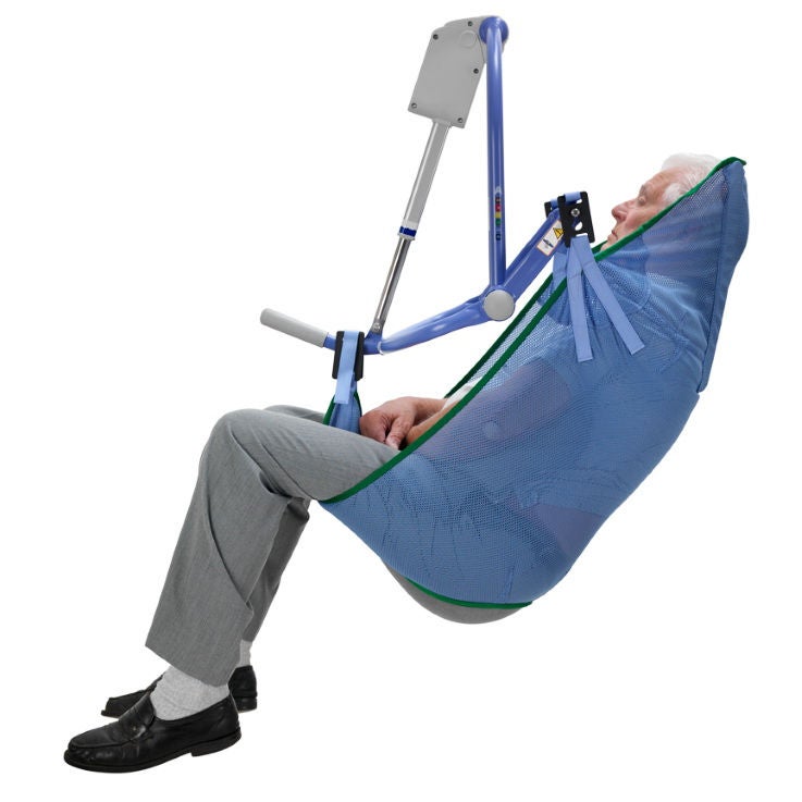 Arjo Inc - MAA4060M-M-L1 Bathing Sling Clip Bathing Sling - Unpadded Legs 4 Point Cradle With Head Support Clip Attachment Medium 600 lbs. Weight Capacity
