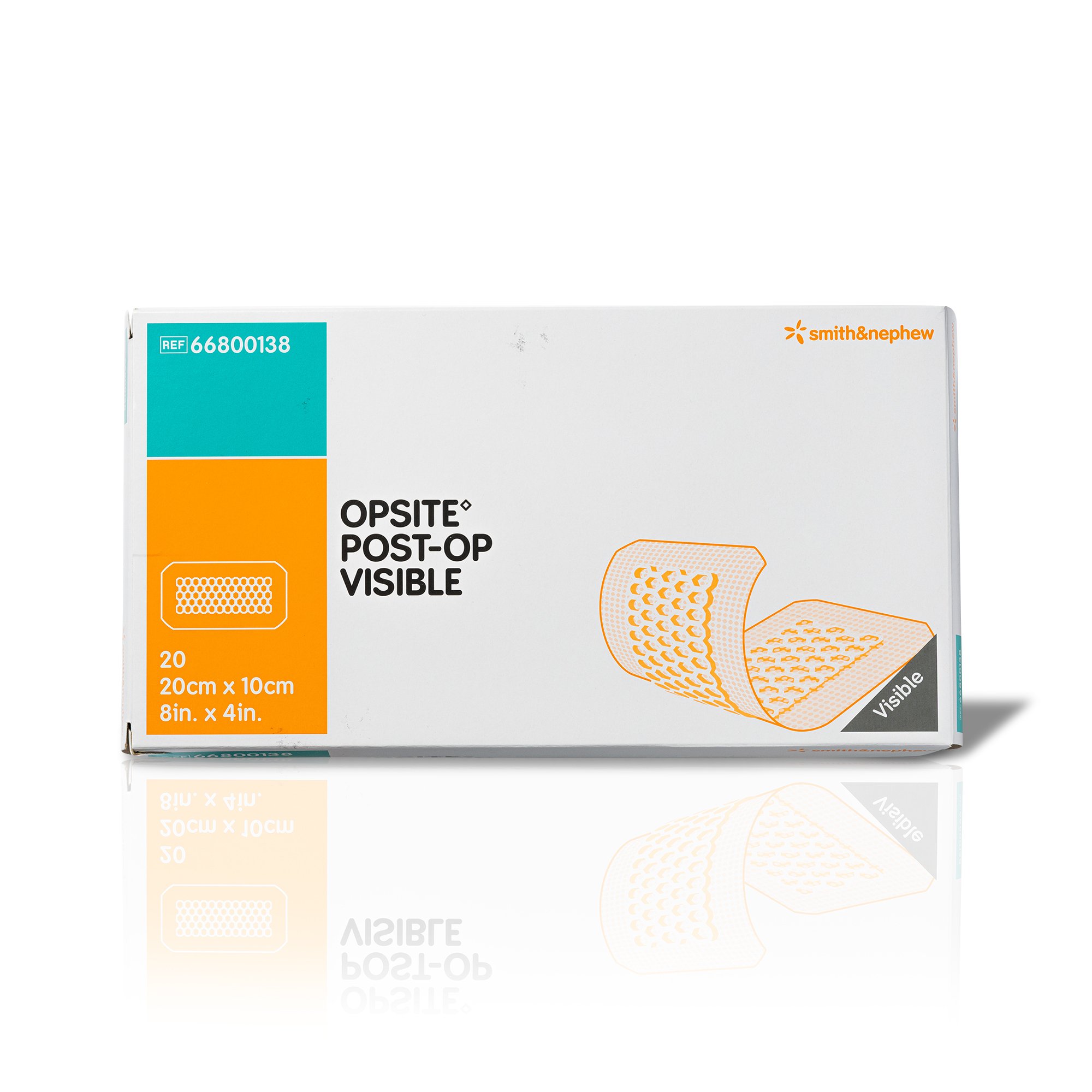 Smith & Nephew 66800138 - Opsite Post-Op Visible Absorbent Wound Dressing, 10 x 20 Centimeter - 1/Each, 20/Box, 120/Case