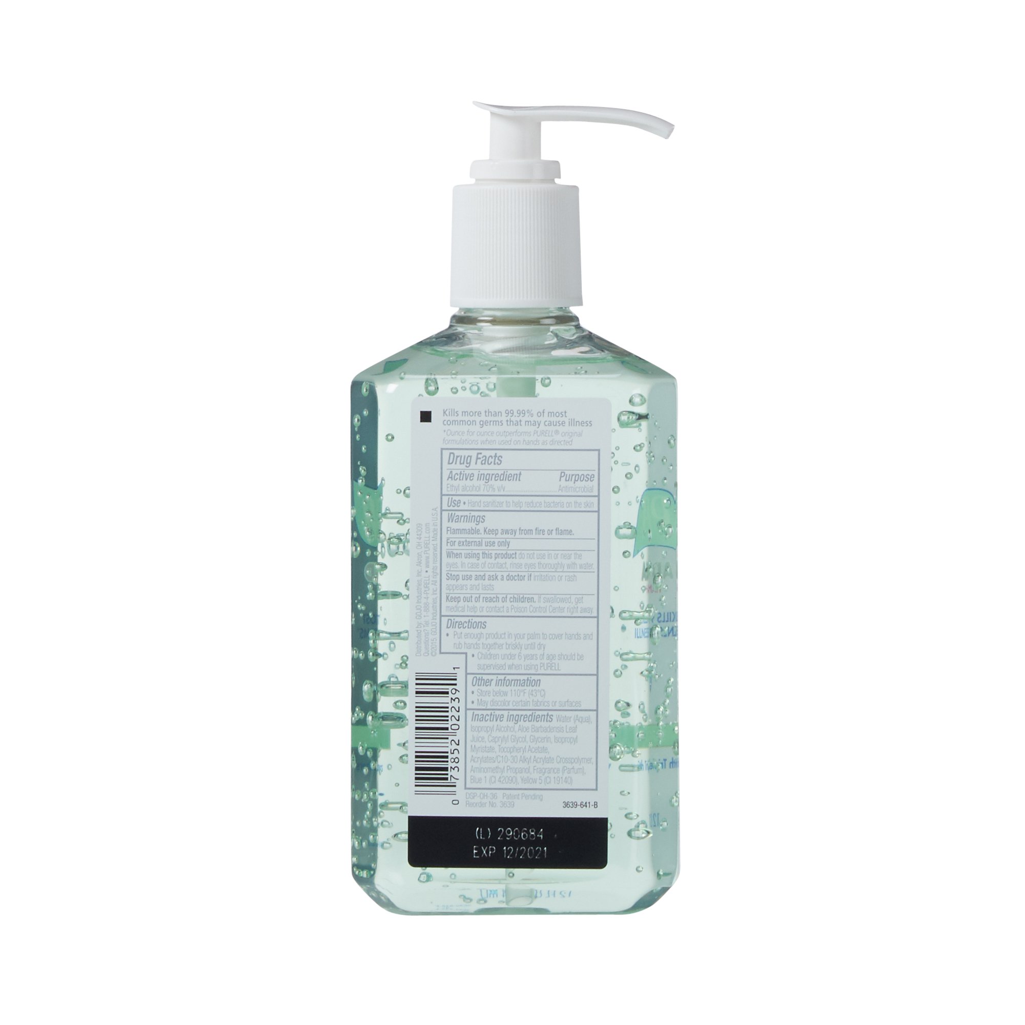 GOJO 3639-12 - Purell® Advanced Hand Sanitizer Soothing Gel, 12 oz. Bottle - 1/Each, 12/Case