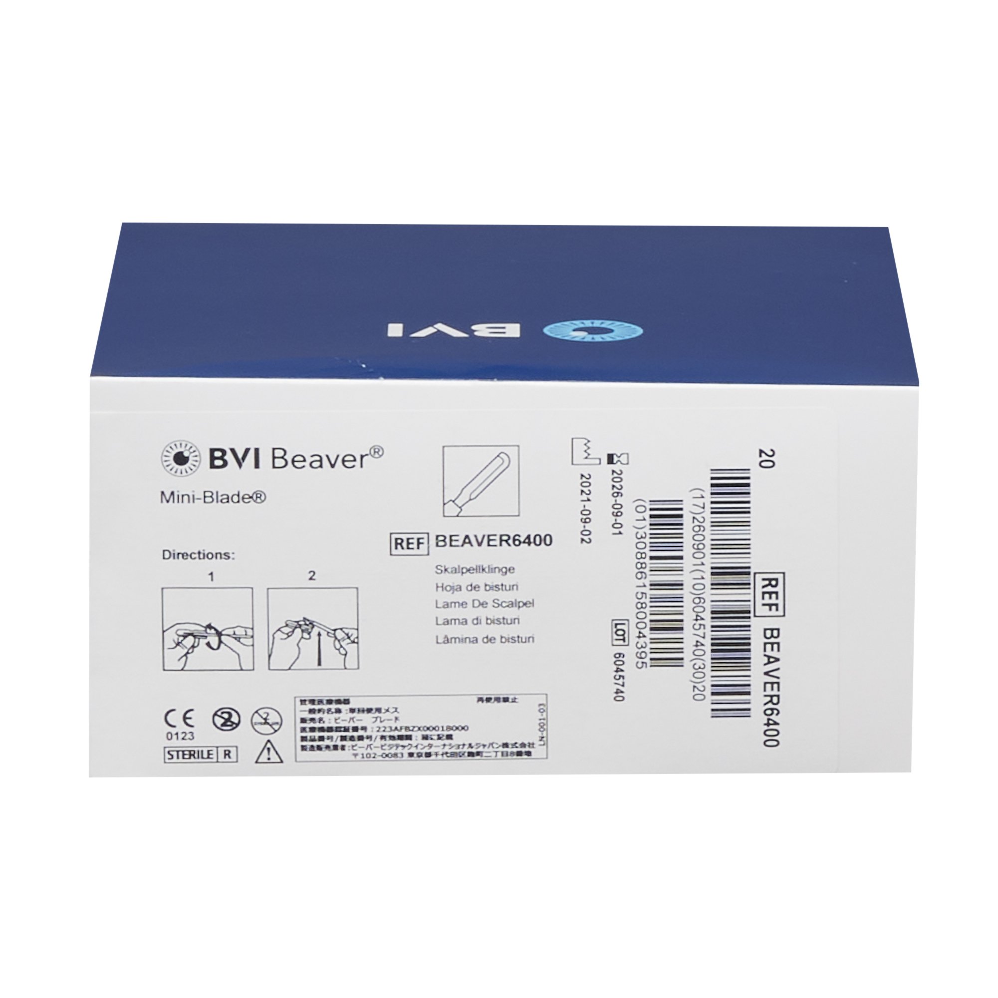 Beaver-Visitec International BEAVER6400 - Beaver® 6400 Mini-Blade® Surgical Blade - 20/Box