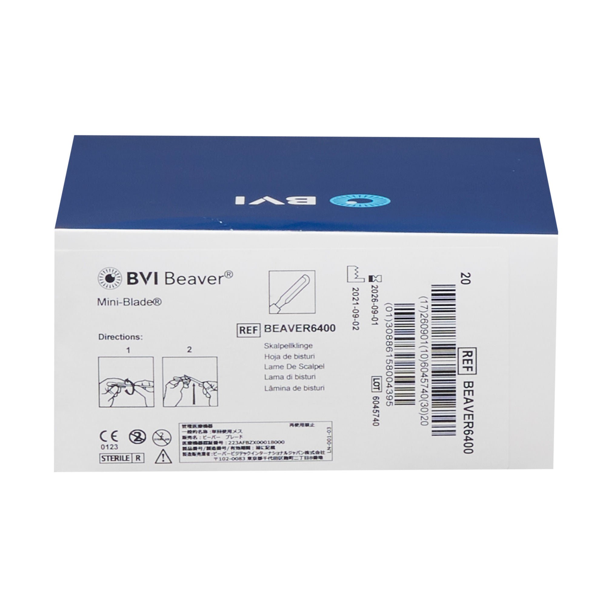 Beaver-Visitec International - BEAVER6400 Beaver® 6400 Mini-Blade® Surgical Blade