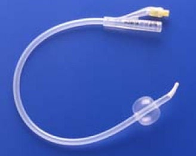 Teleflex LLC - 171305240 Foley Catheter Rusch® 2-Way Coude Tip 5 cc Balloon 24 Fr. Silicone
