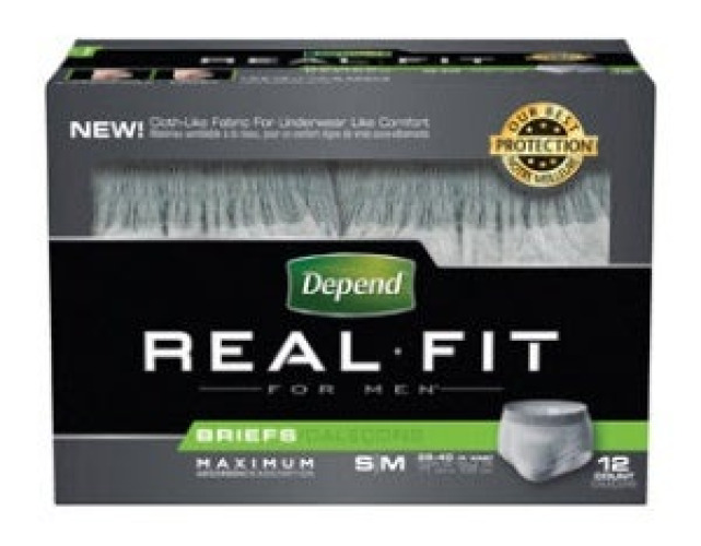 Kimberly Clark - 12779 Absorbent Underwear Depend® Real Fit® Pull On with Tear Away Seams Adult Large / X-Large Male Disposable Heavy Absorbency