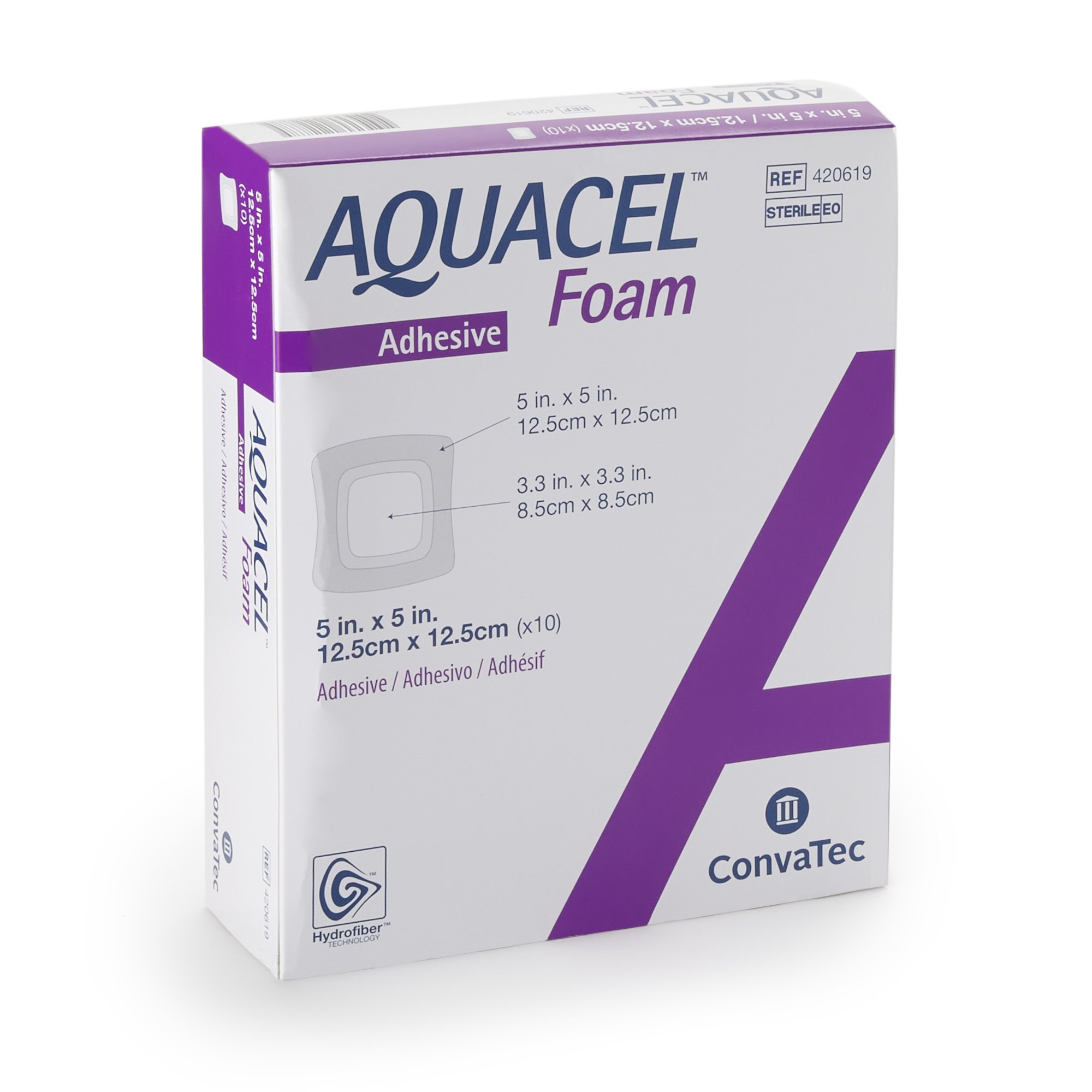ConvaTec - 420619 Aquacel® Silicone Adhesive with Border Silicone Foam Dressing