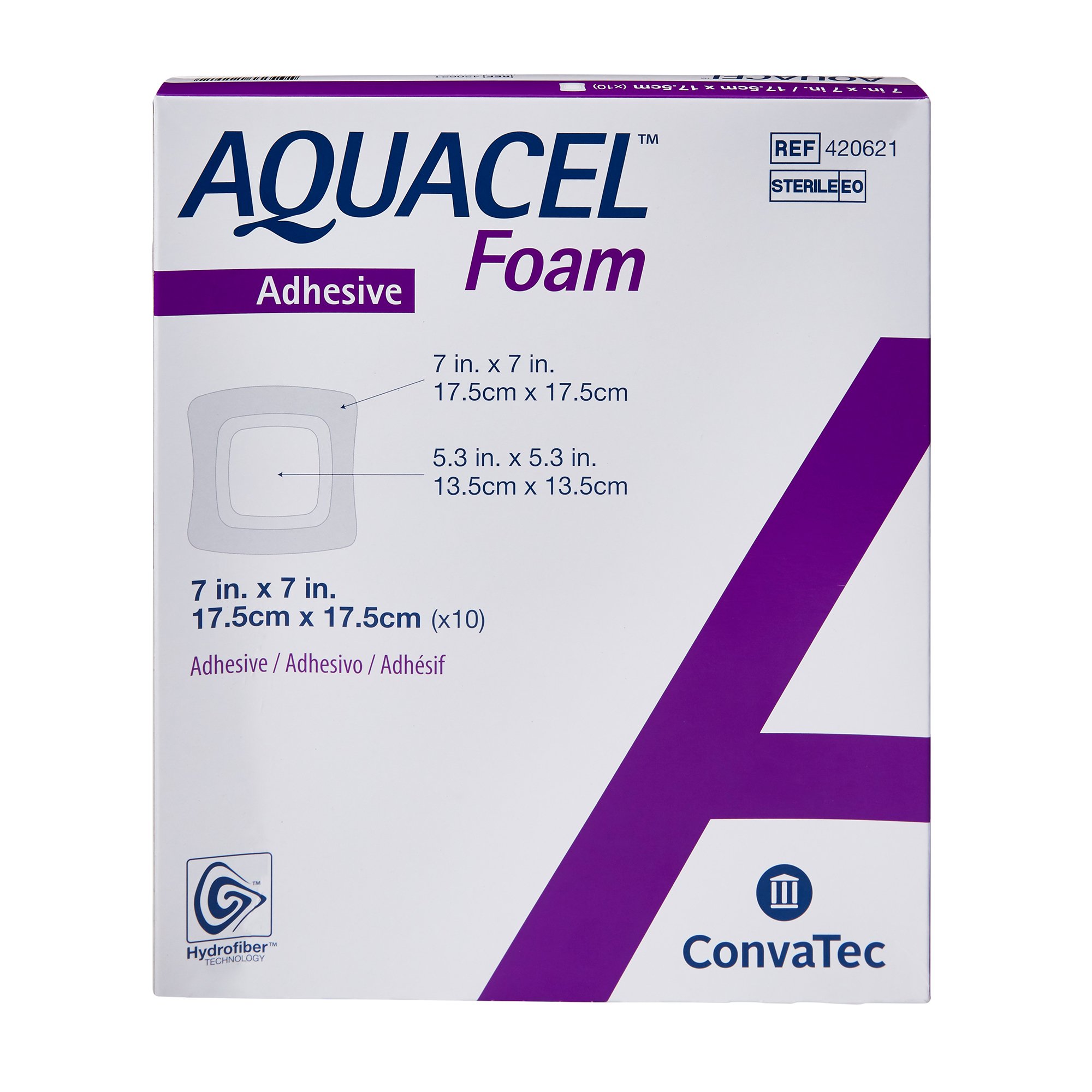 ConvaTec - 420621 Aquacel® Silicone Adhesive with Border Silicone Foam Dressing