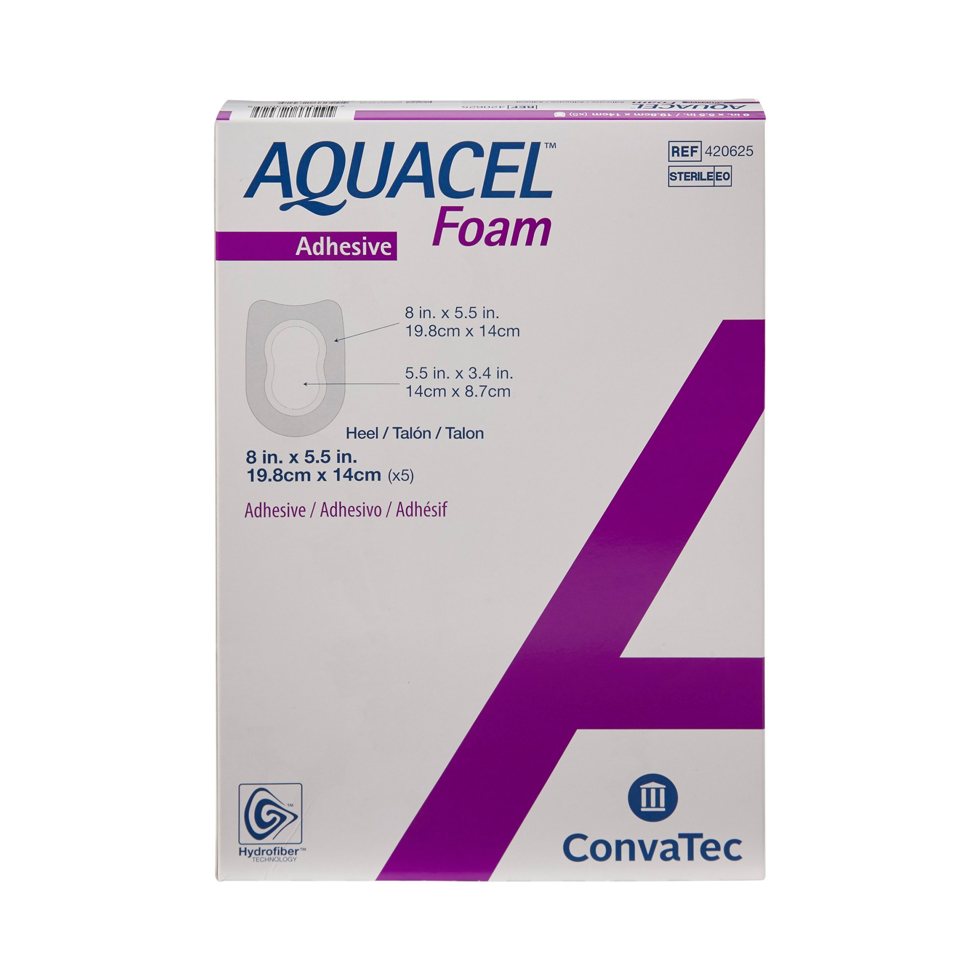 ConvaTec - 420625 Aquacel® Silicone Adhesive with Border Silicone Foam Dressing