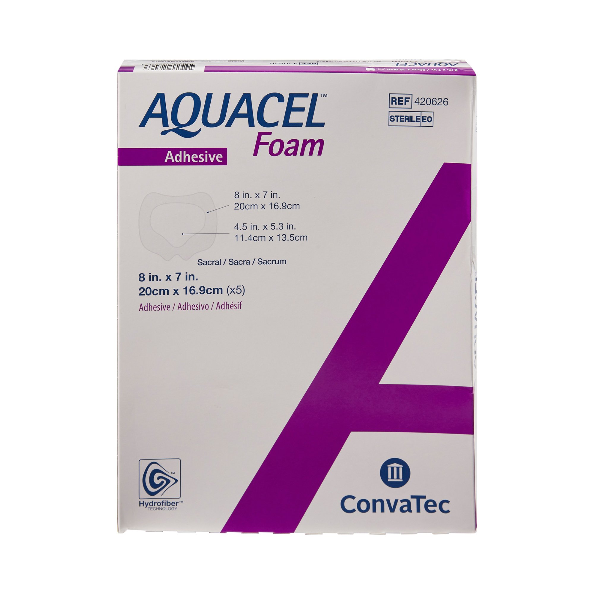ConvaTec - 420626 Aquacel® Silicone Adhesive with Border Silicone Foam Dressing