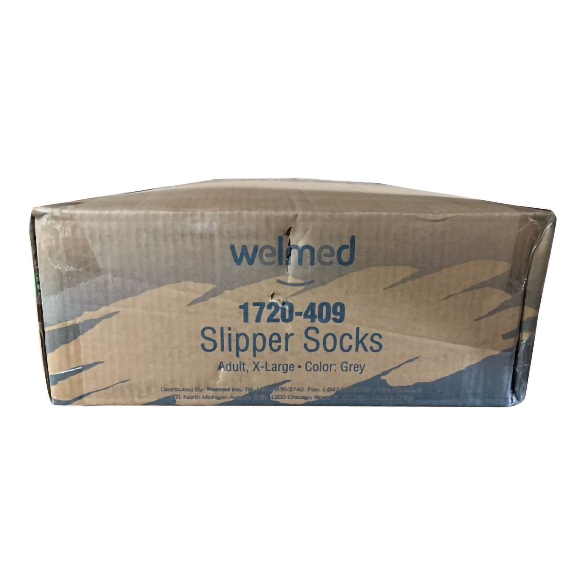 Welmed 1720-409 - Welmed Slipper Socks, Extra Large, Gray, Single Tread - 1/Pair, 48/Case