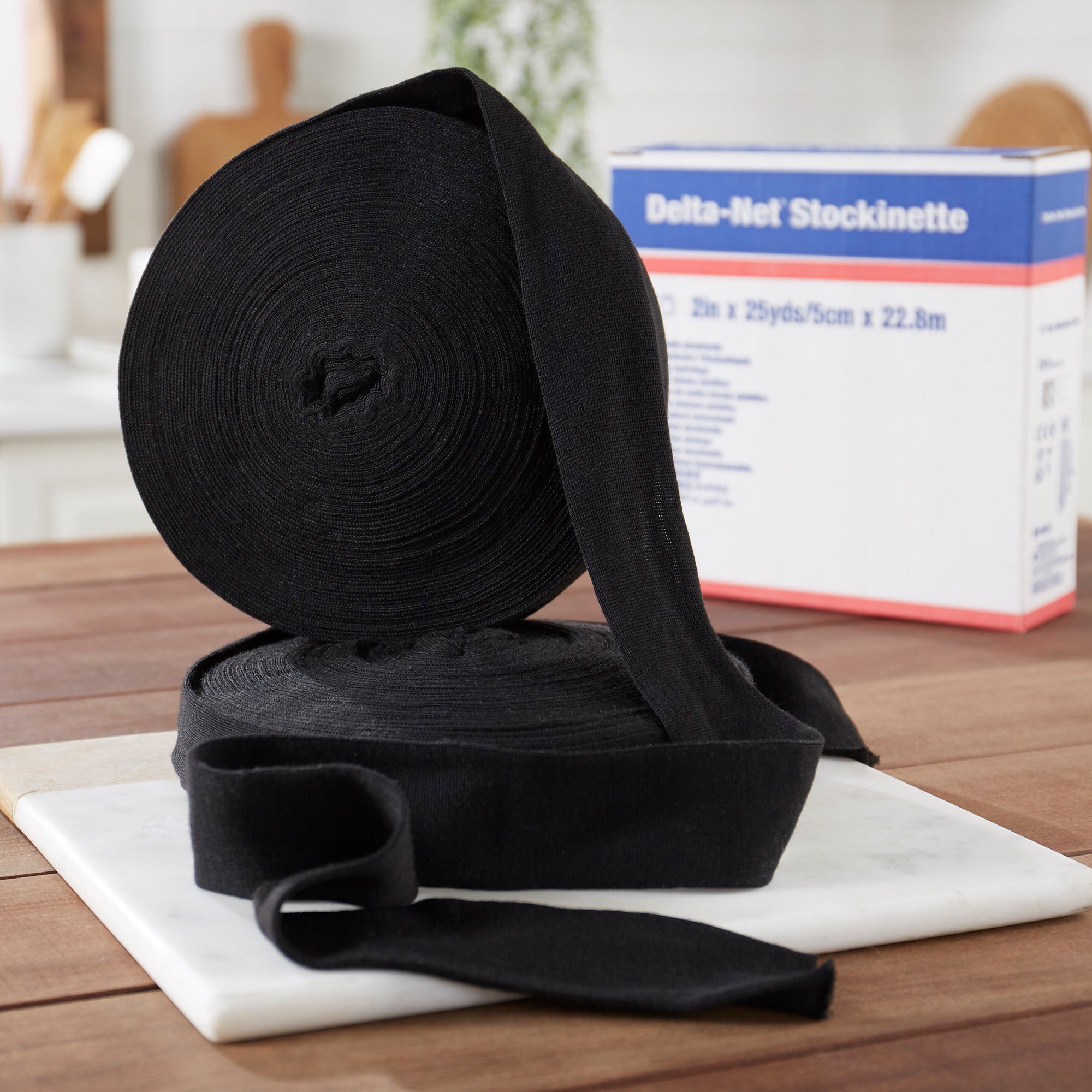 BSN Medical 7272301 - Delta-Net® Black Synthetic Compression Stockinette, 2 Inch x 25 Yard - 1/Roll, 2/Case