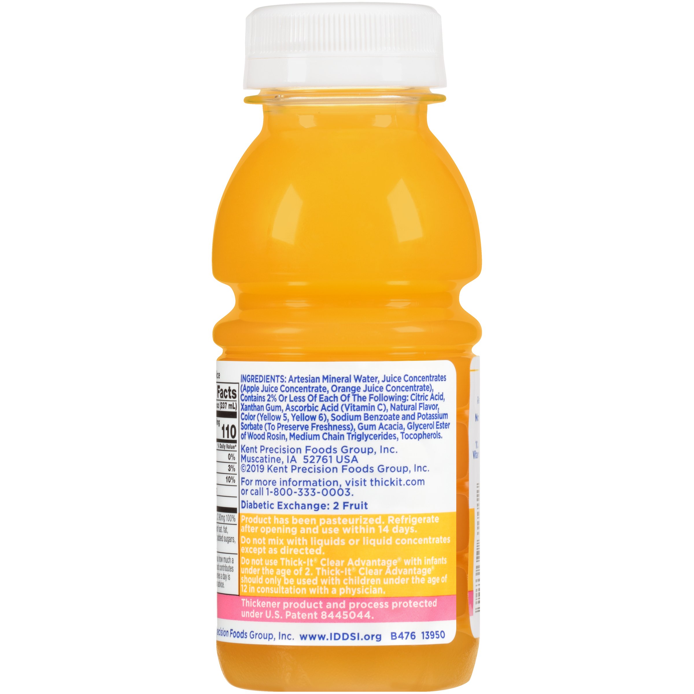 Kent Precision Foods - B476-L9044 Thick-It® Clear Advantage® Nectar Consistency Orange Thickened Beverage