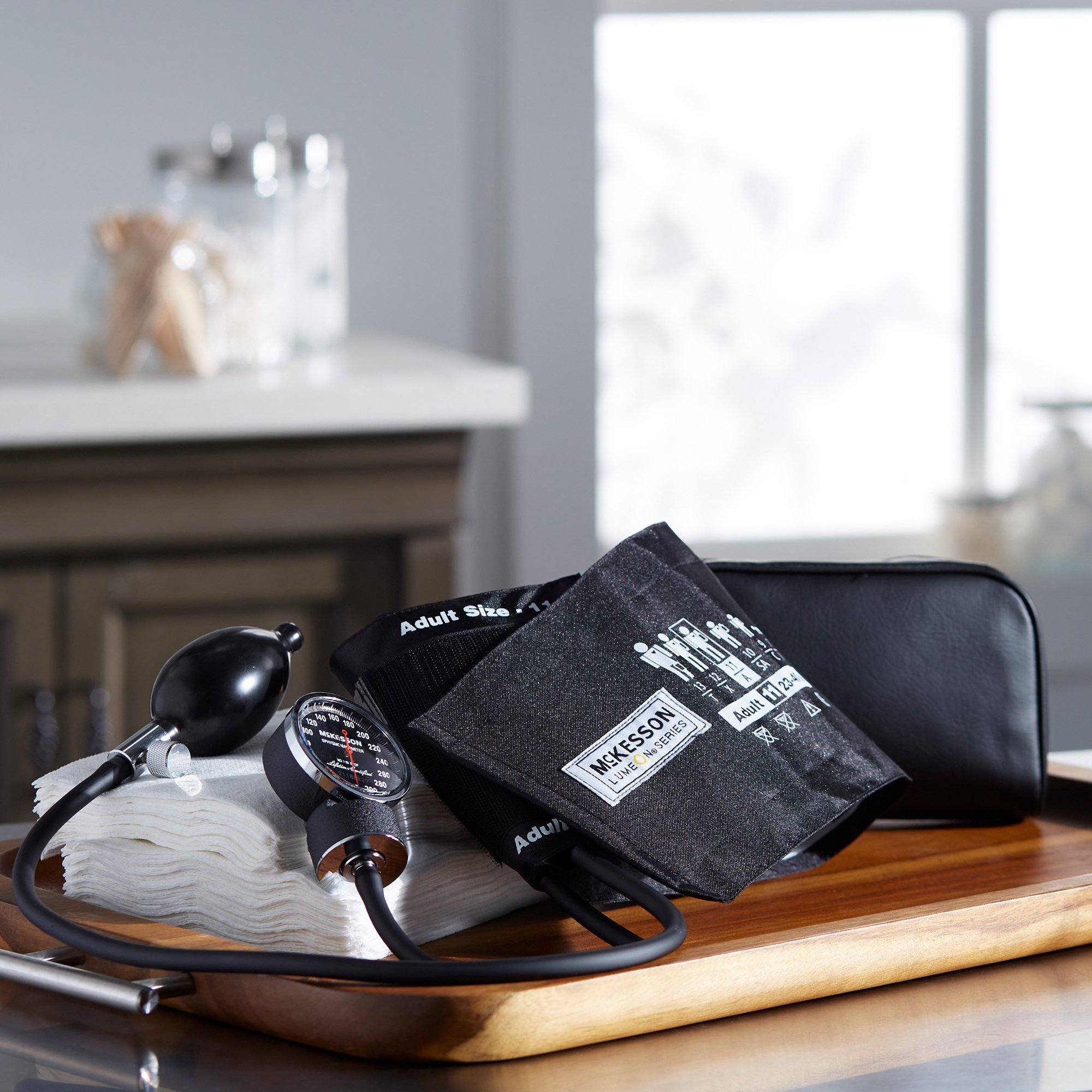 McKesson Brand - 01-720-11ABKGM McKesson Lumeon 2-Tube Aneroid Sphygmomanometer with Cuff