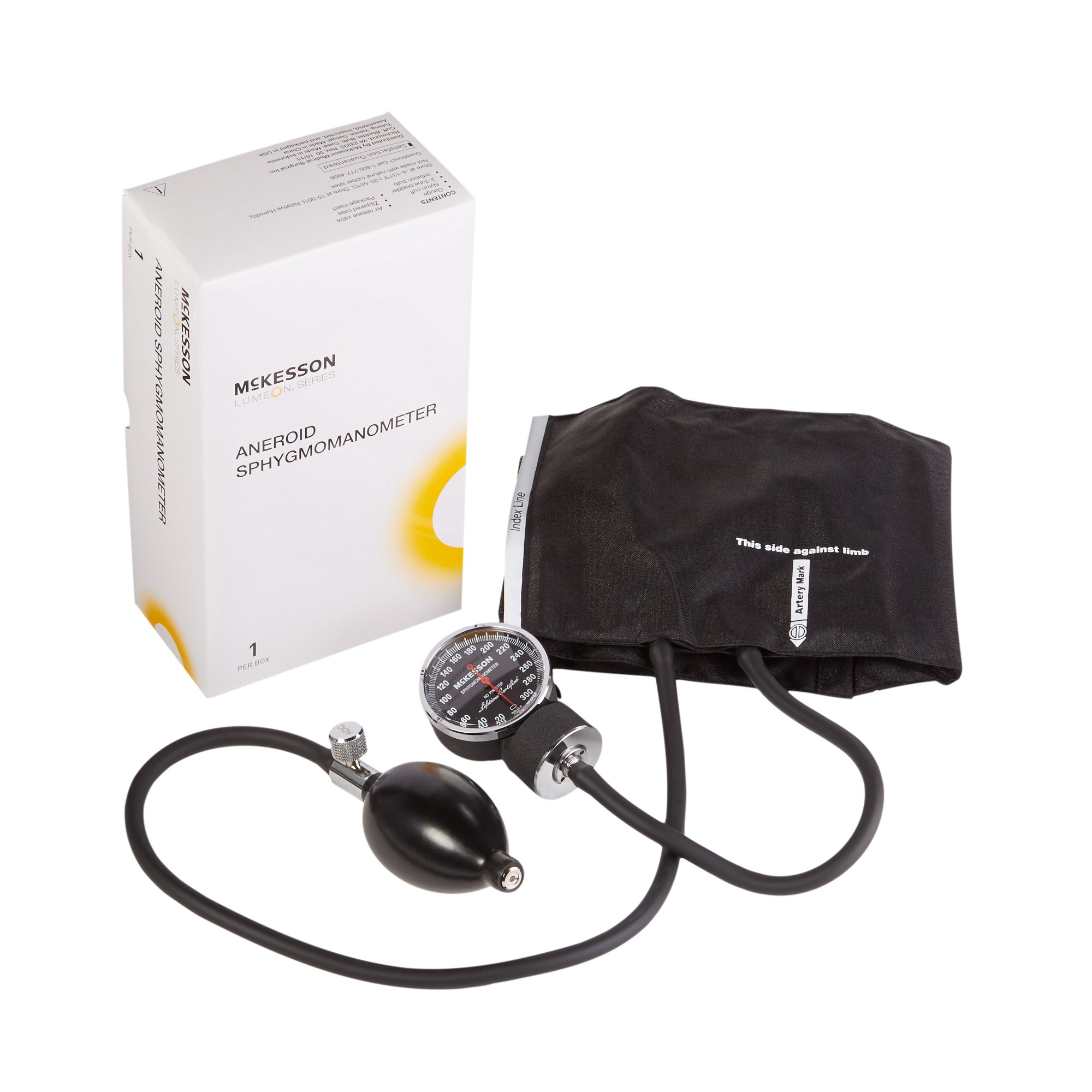 McKesson Brand - 01-720-11ABKGM McKesson Lumeon 2-Tube Aneroid Sphygmomanometer with Cuff