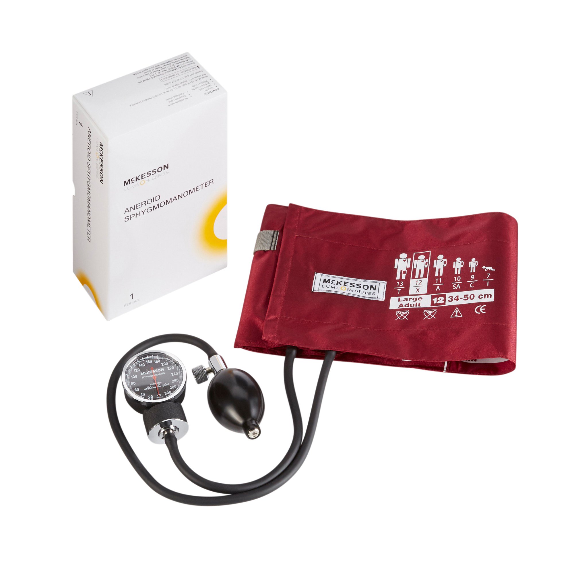 McKesson Brand - 01-720-12XBDGM McKesson Lumeon Aneroid Sphygmomanometer with Large Cuff
