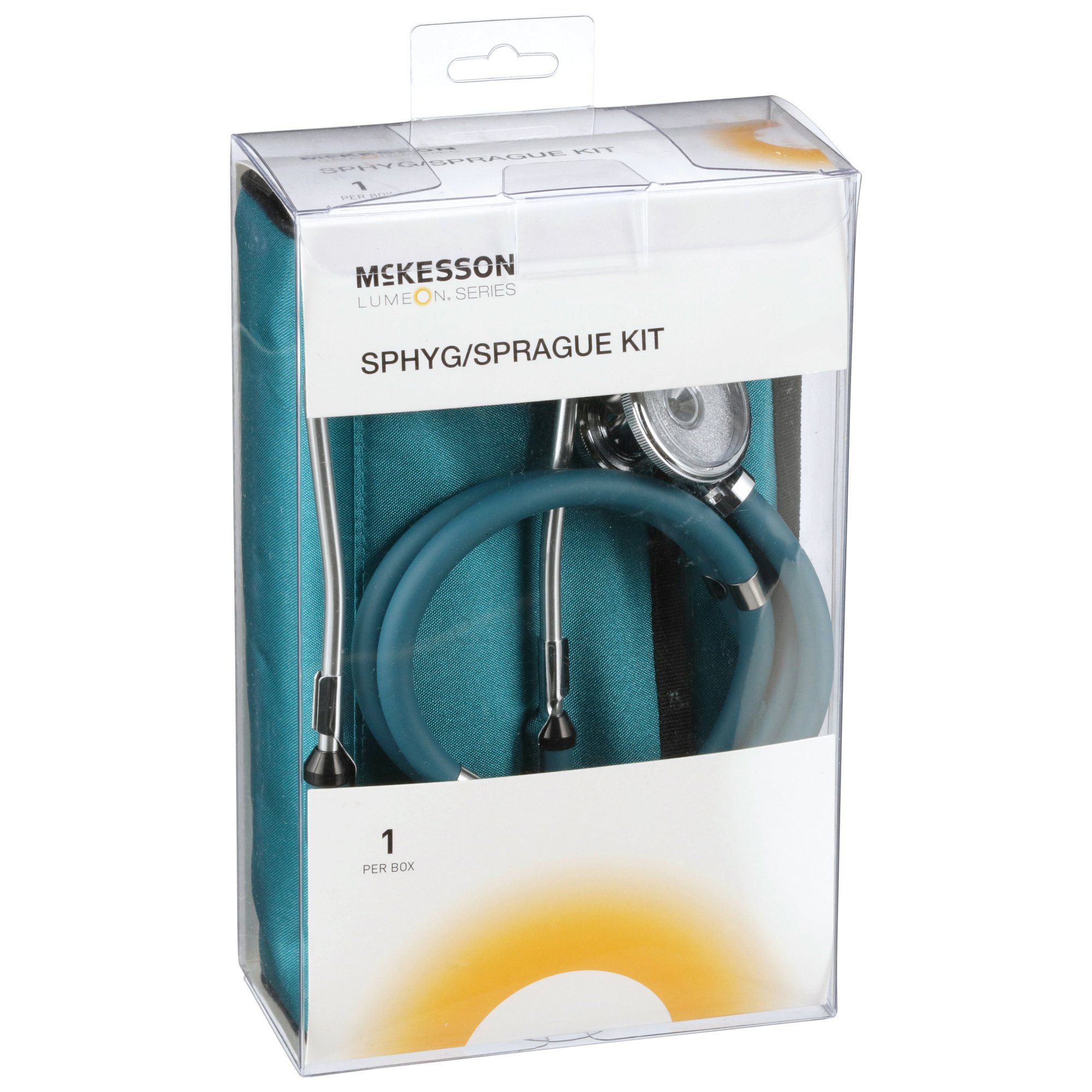 McKesson Brand 01-768-641-11ATLGM - McKesson Lumeon™ Aneroid Sphygmomanometer/Sprague Kit, Teal - 1/Box, 10/Case