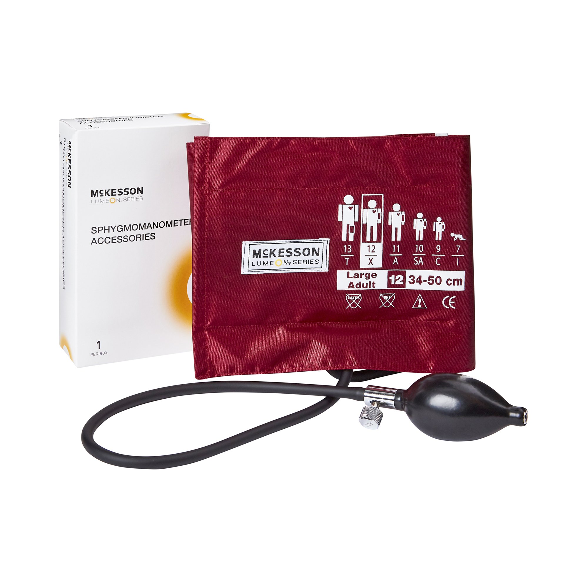 McKesson Brand - 01-865-12XBDGM McKesson Lumeon™ Blood Pressure Cuff and Bulb