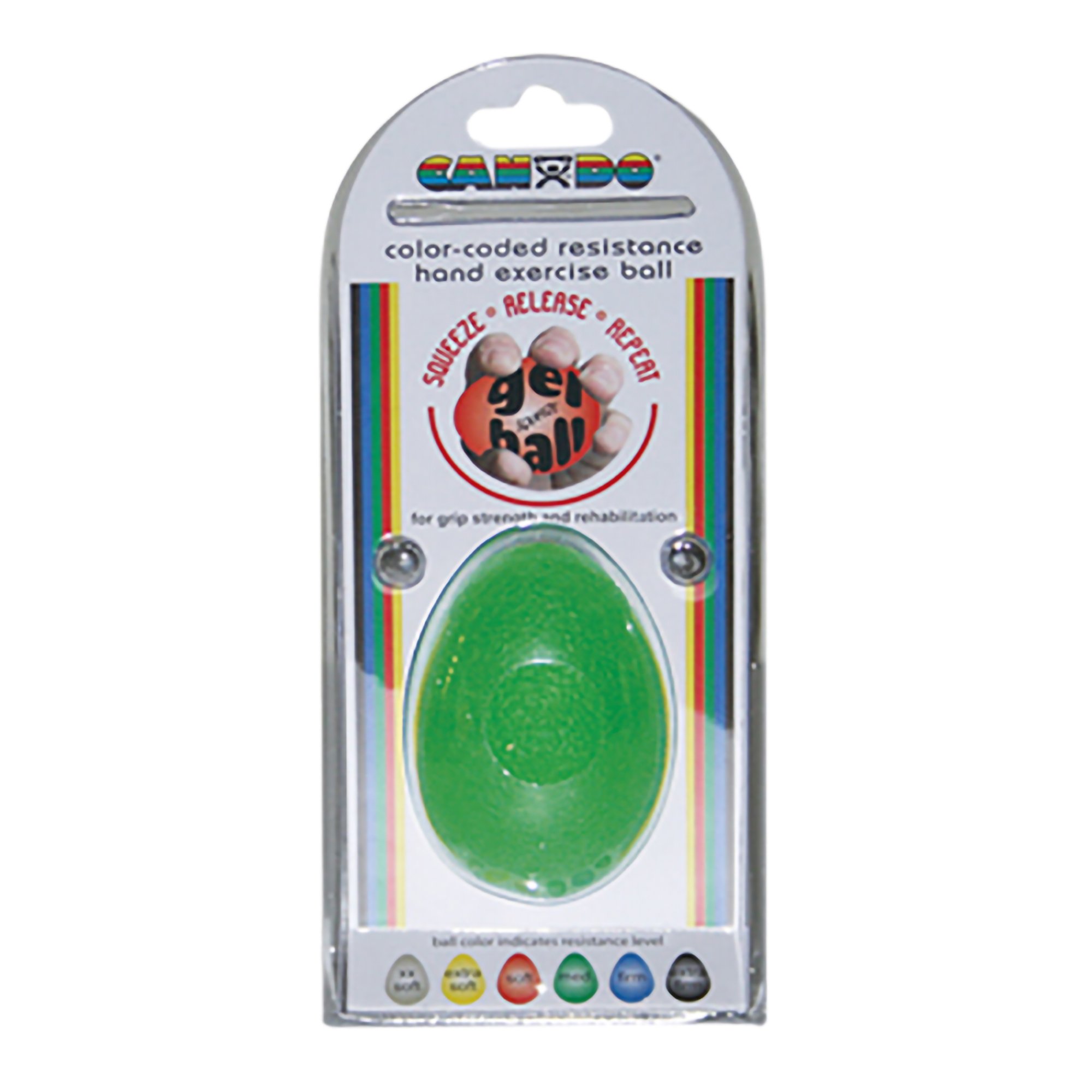 Fabrication Enterprises 10-1893 - CanDo® Cylindrical Squeeze Ball, Green, Medium Resistance - 1/Each
