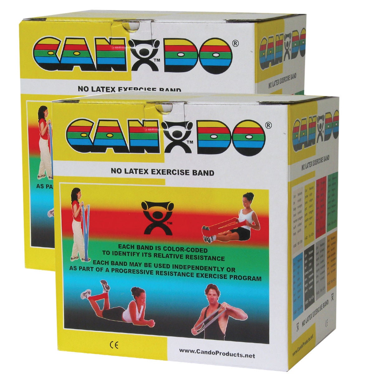 Fabrication Enterprises - 10-5651 Exercise Resistance Band CanDo® Yellow 5 Inch X 50 Yard X-Light Resistance
