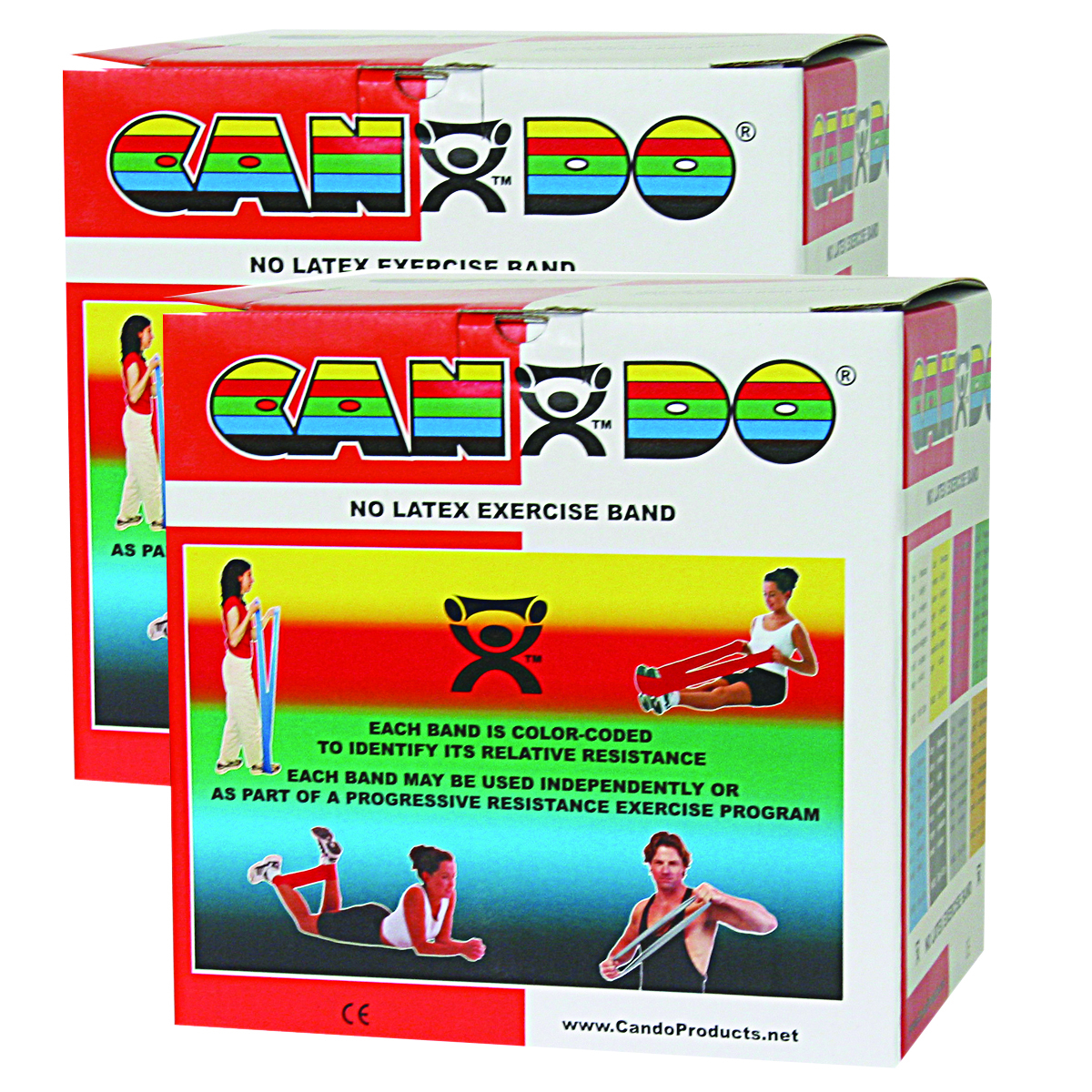 Fabrication Enterprises 10-5652 - CanDo® Exercise Resistance Band, Red, 5 Inch x 50 Yard, Light Resistance - 1/Box