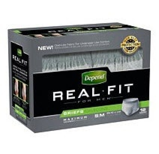 Kimberly Clark - 12778 Absorbent Underwear Depend® Real Fit® Pull On with Tear Away Seams Adult Small / Medium Male Disposable Heavy Absorbency