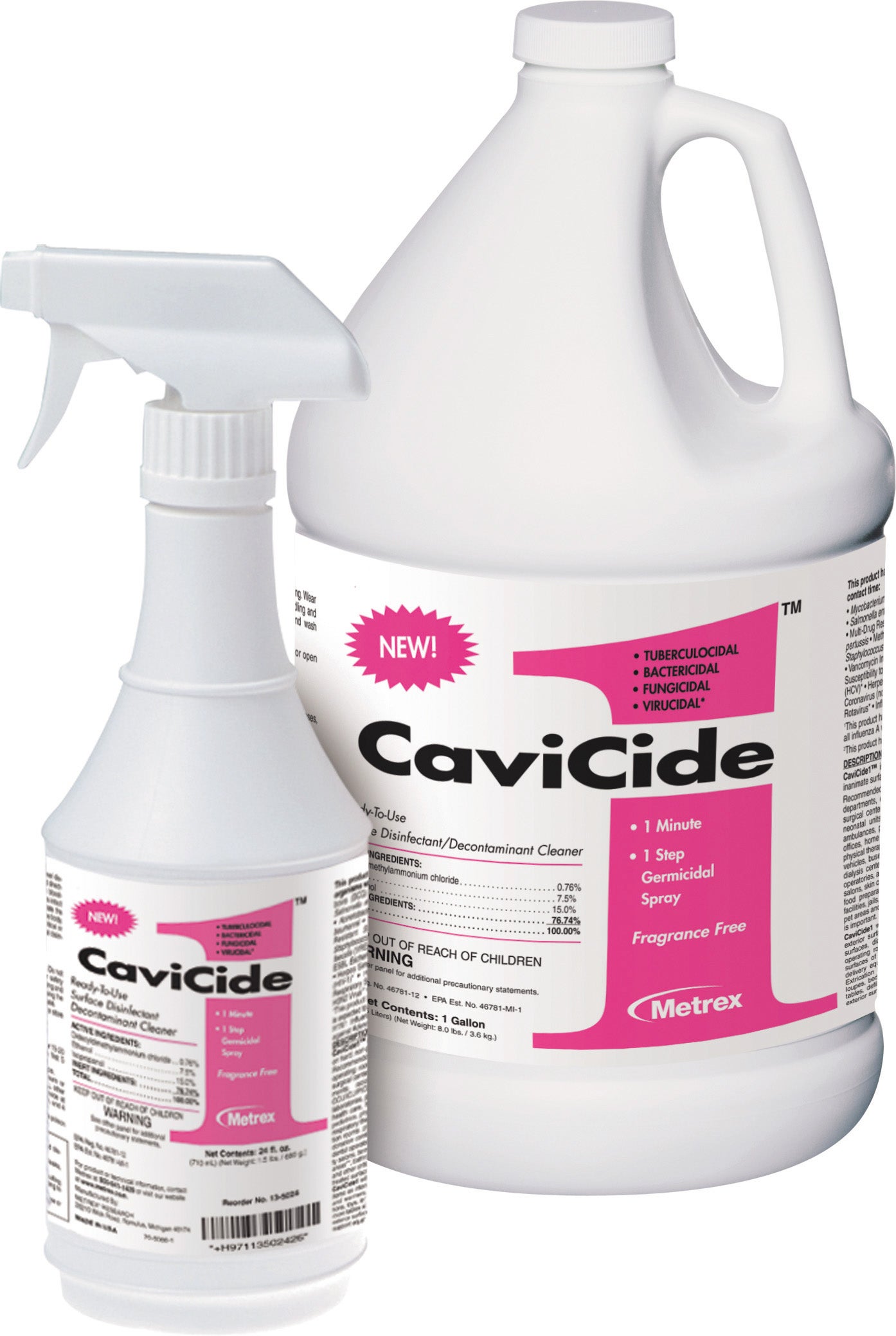 Metrex Research - 13-5055 Surface Disinfectant Cleaner CaviCide1™ Alcohol Based Trigger Spray Liquid 55 gal. Drum Alcohol Scent NonSterile