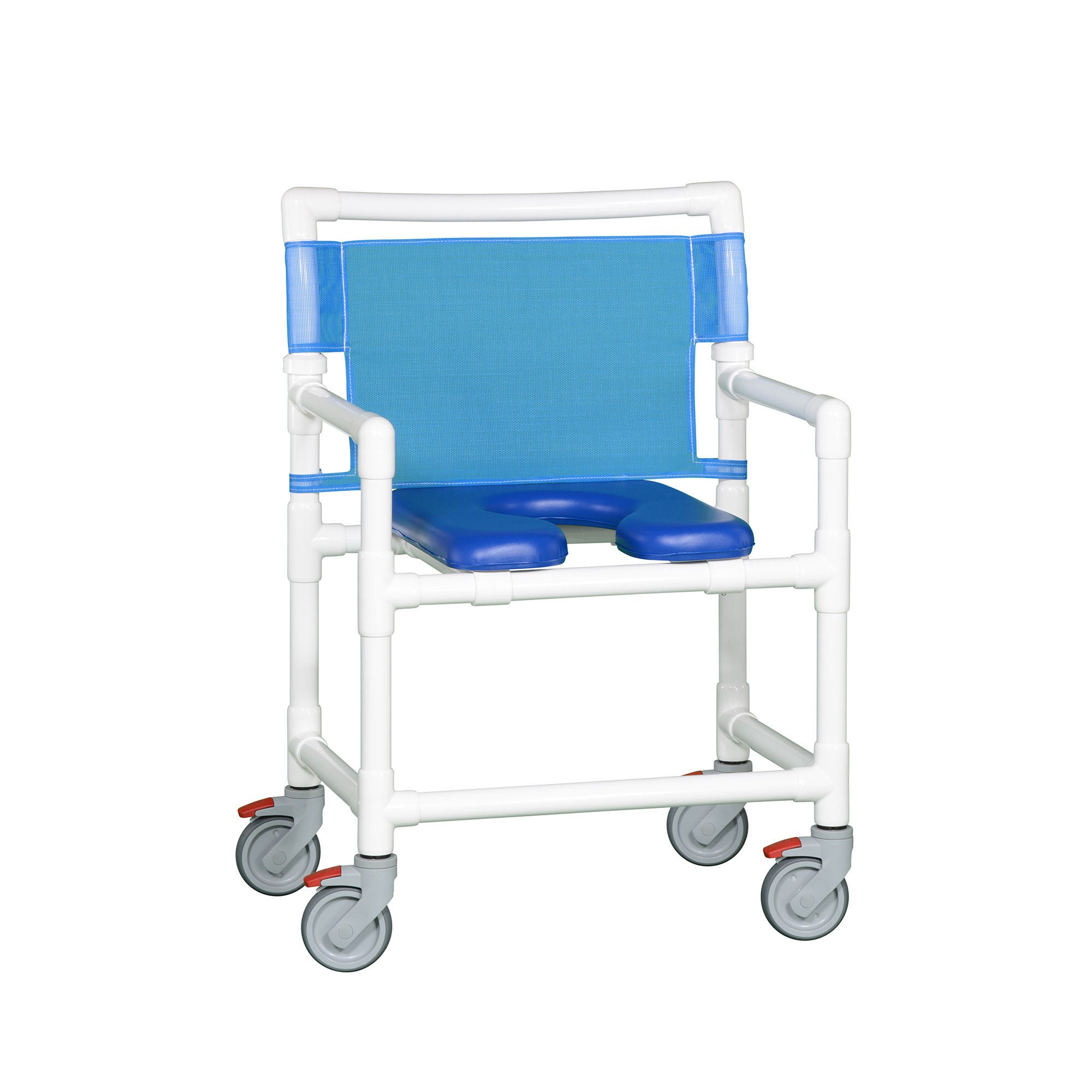 IPU - VL OF9200 OS Shower Chair ipu® Fixed Arms PVC Frame Mesh Backrest 28 Inch Seat Width 400 lbs. Weight Capacity