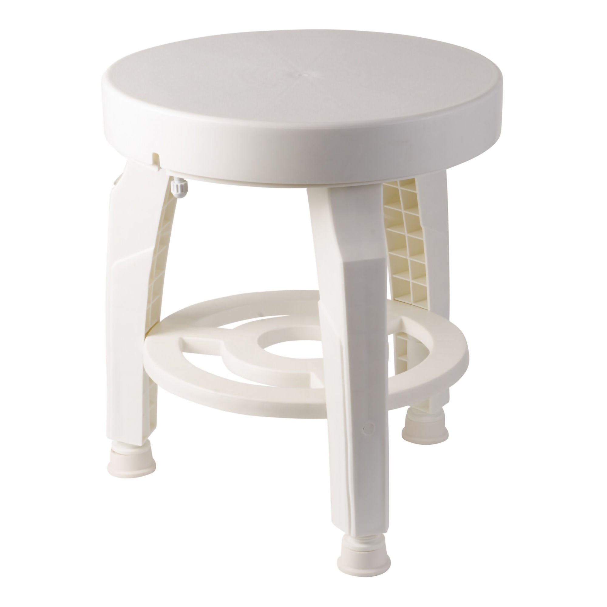 Mabis Healthcare - 522-9810-1900 Shower Stool HealthSmart™ Without Arms Plastic Frame Without Backrest 16 Inch Seat Width 400 lbs. Weight Capacity