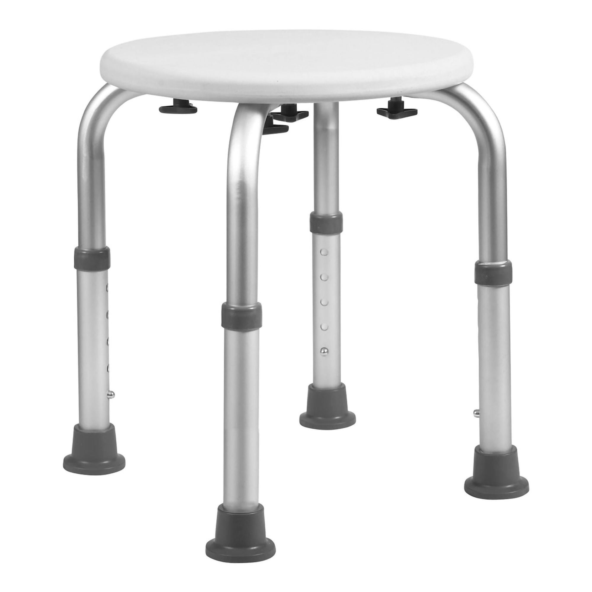 Mabis Healthcare - 522-9801-1900 Shower Stool HealthSmart™ Without Arms Aluminum Frame Without Backrest 17-1/2 Inch Seat Width 225 lbs. Weight Capacity