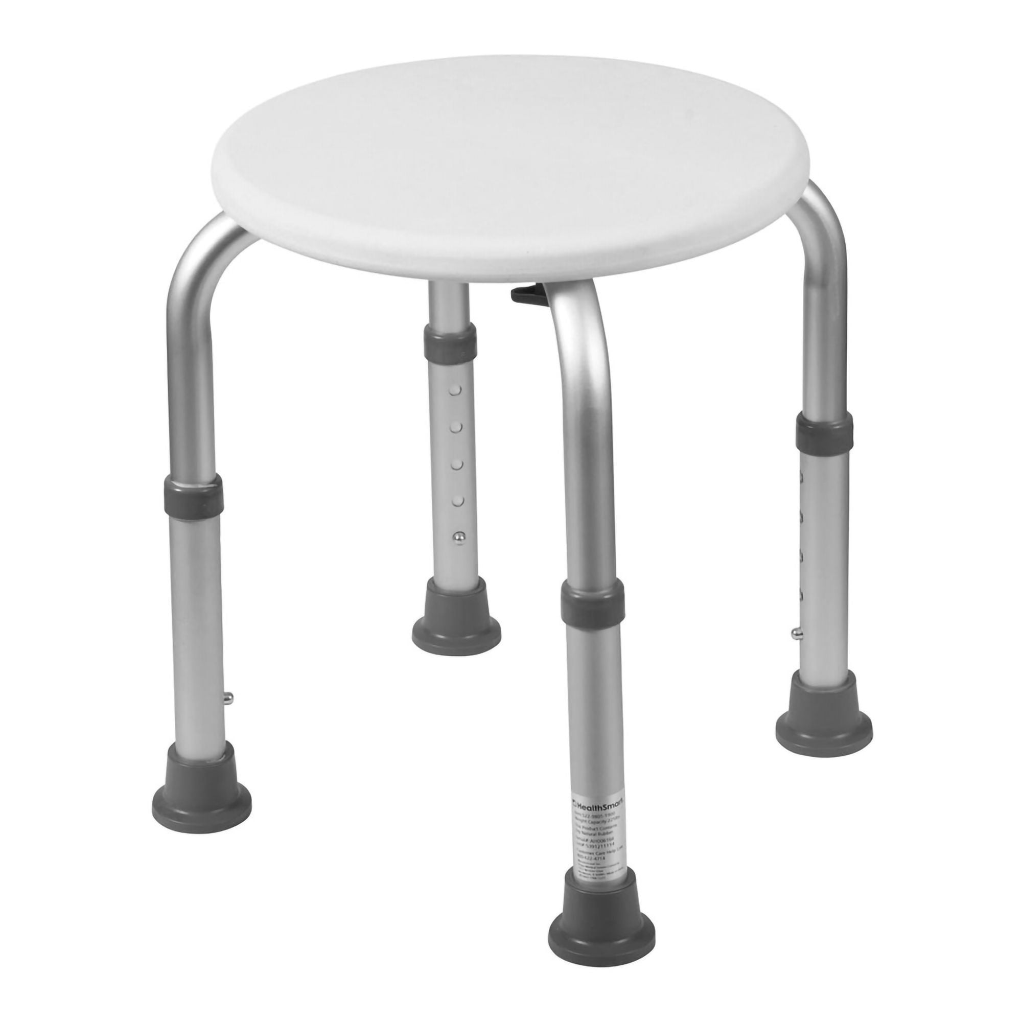 Mabis Healthcare - 522-9801-1900 Shower Stool HealthSmart™ Without Arms Aluminum Frame Without Backrest 17-1/2 Inch Seat Width 225 lbs. Weight Capacity