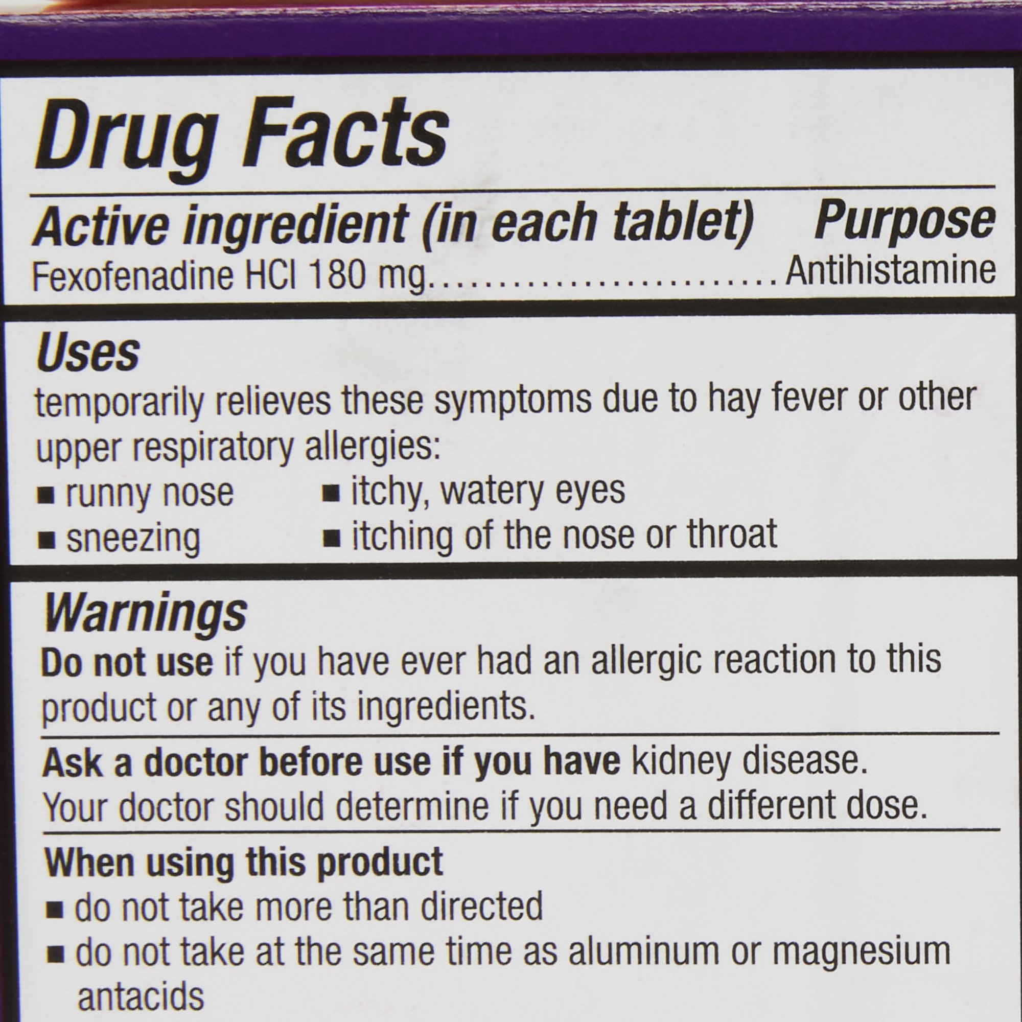 Chattem 41167412004 - Allegra® Fexofenadine Allergy Relief - 1/Bottle