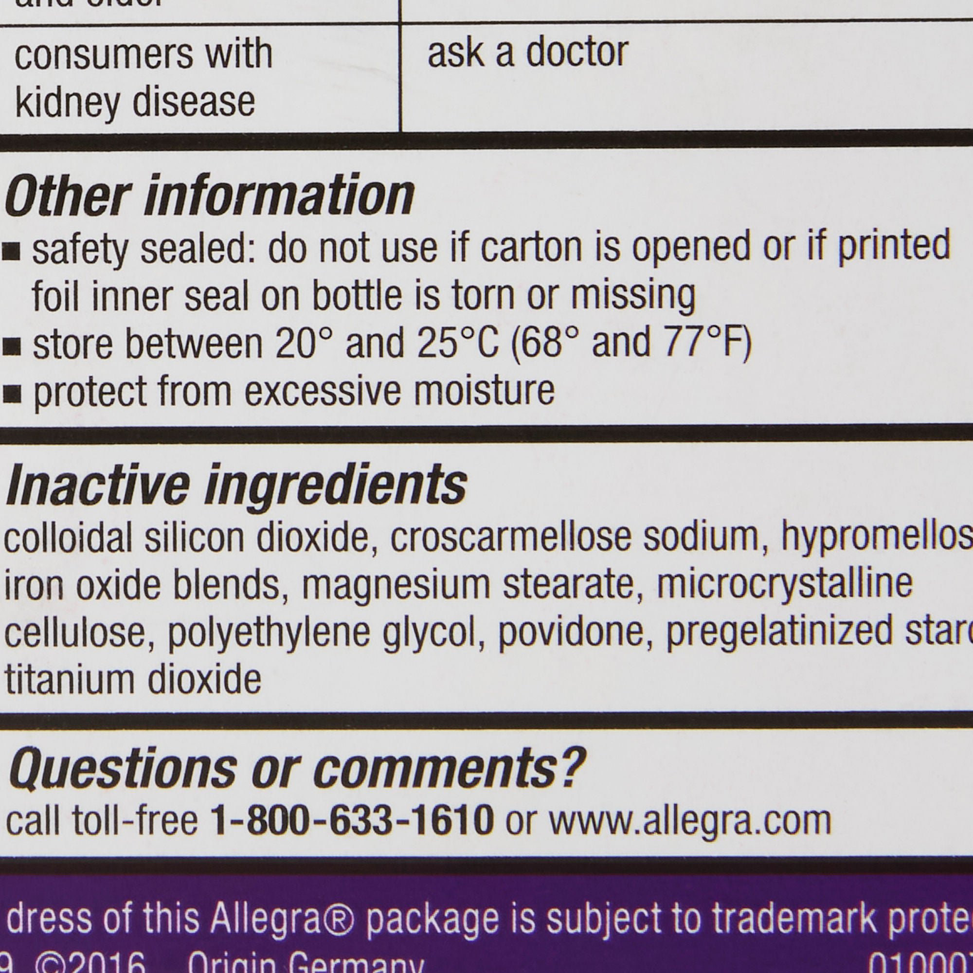 Chattem - 41167412004 Allegra® Fexofenadine Allergy Relief