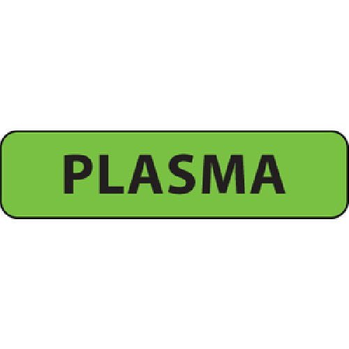PDC Healthcare - MV01FG0959 Drug Label MedVision® Anesthesia Label Plasma Fluorescent Green 5/16 X 1-1/4 Inch