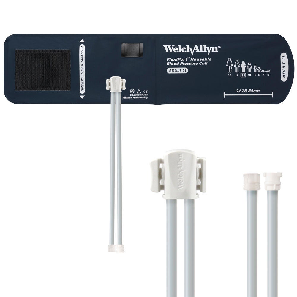 Welch Allyn - REUSE-11-2MF Reusable Blood Pressure Cuff FlexiPort® 25 to 34 cm Arm Cloth Fabric Cuff Adult Cuff