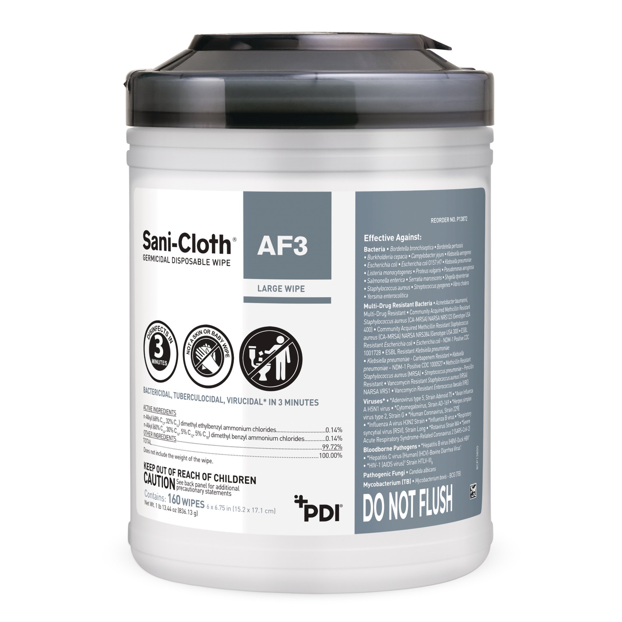 Professional Disposables - P13872 Sani-Cloth® AF3 Germicidal Large Disinfectant Wipes