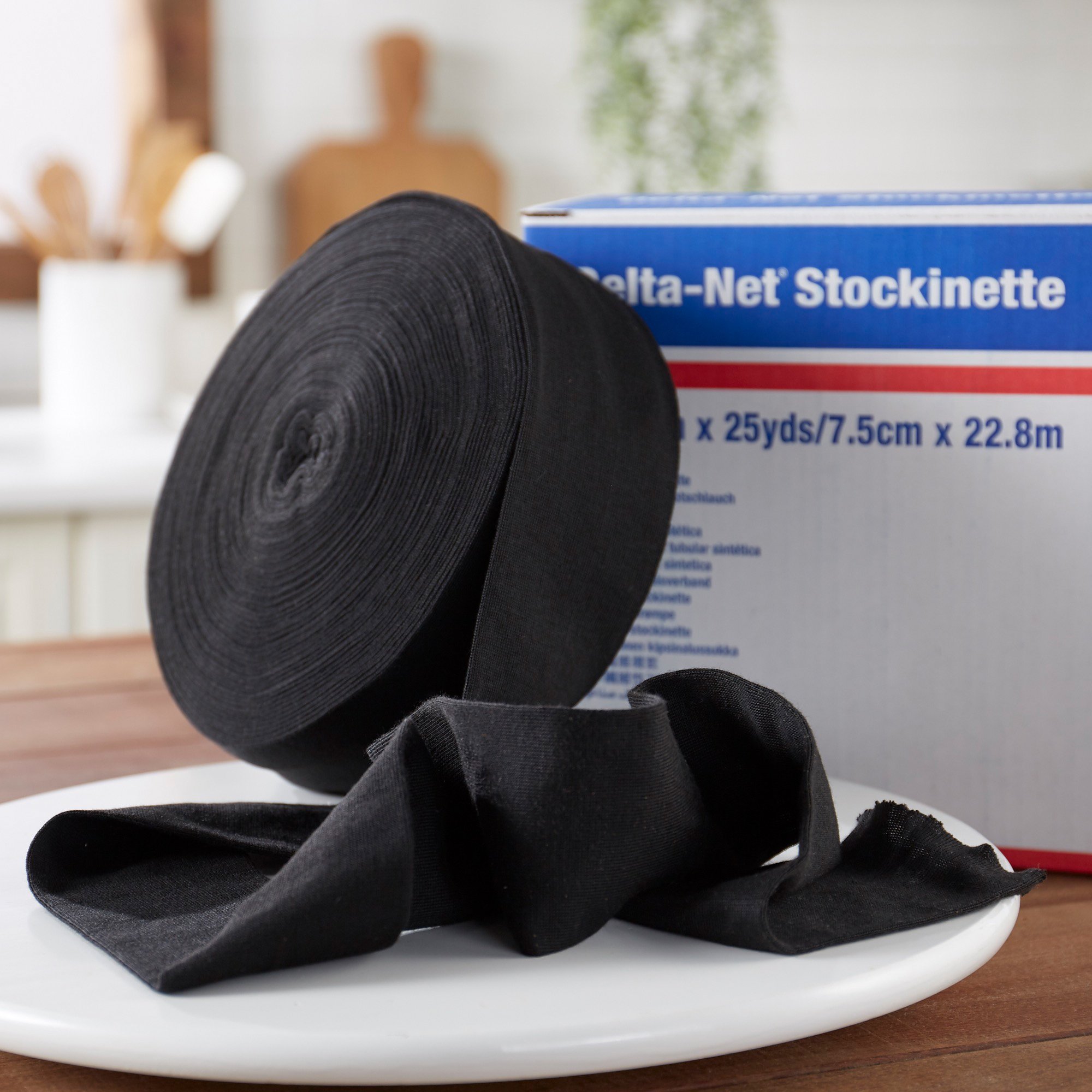 BSN Medical 7272302 - Delta-Net® Black Synthetic Compression Stockinette, 3 Inch x 25 Yard - 1/Roll, 2/Case
