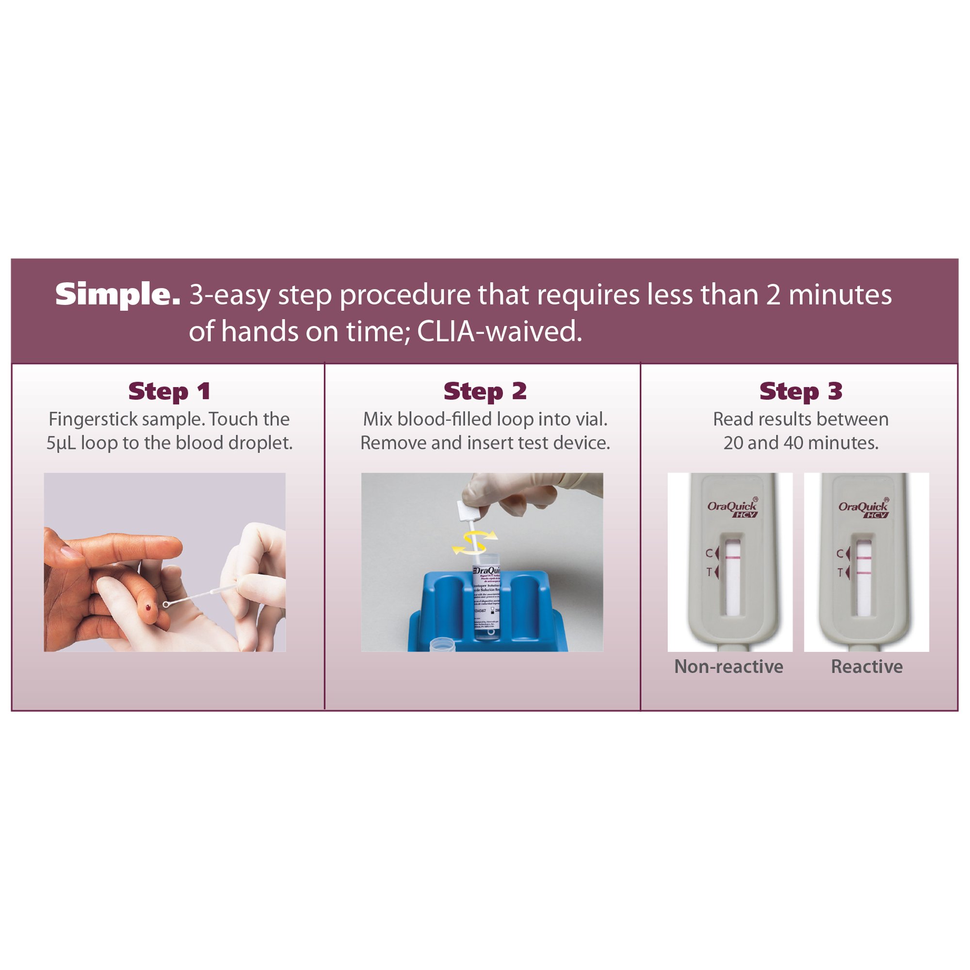 Orasure Technologies - 1001-0181 OraQuick® HCV Hepatitis C Antibody Infectious Disease Test Kit