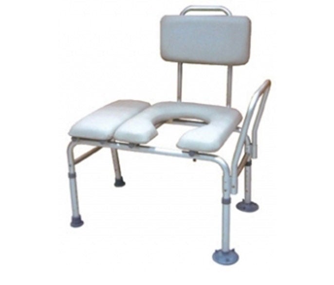 Drive DeVilbiss Healthcare - 12005KDC-1 drive™ Knocked Down Bath / Commode Transfer Bench Removable Arm Rail 18 to 22-1/2 Inch Seat Height 400 lbs. Weight Capacity