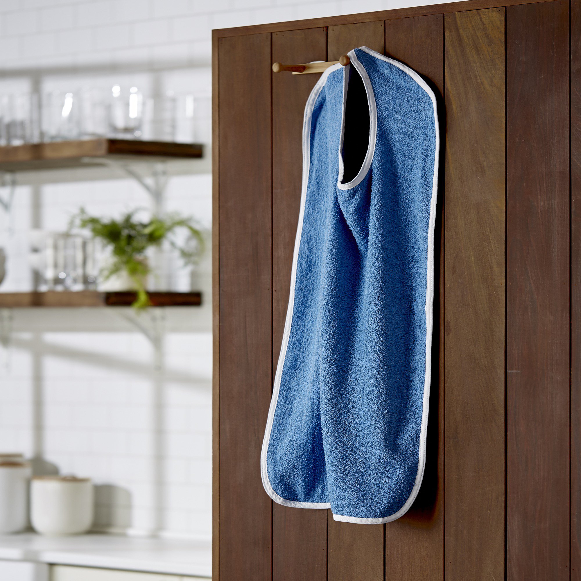 Beck's Classic BTB1834 - Beck's Classic Terry Adult Bib, Blue - 1/Each, 12/Dozen, 72/Case