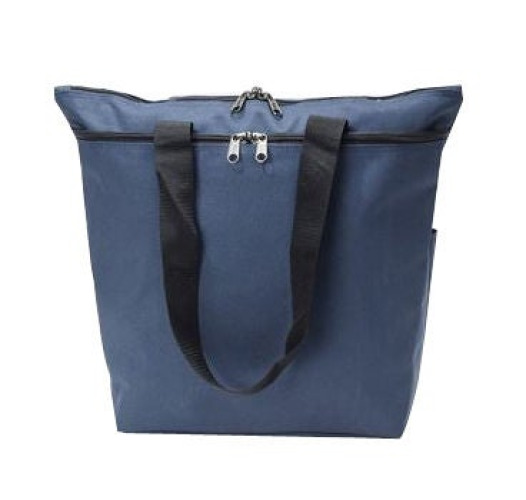 Hopkins Medical Products - 530793 Medical Zippered Tote Navy with Black Trim 600D Waterproof Polyester 5.75 X 12 X 15 Inch