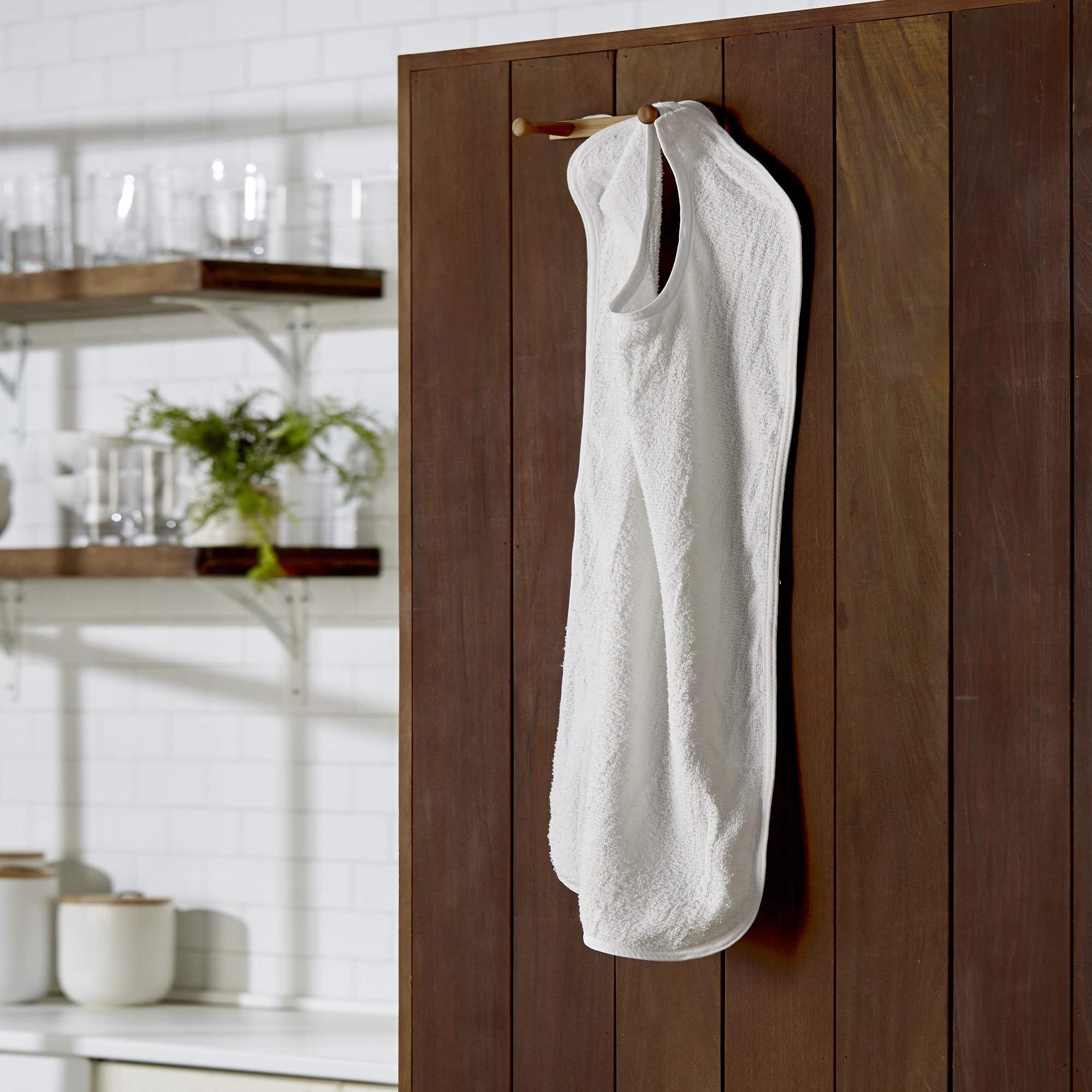 Beck's Classic TB1834 - Beck's Classic Terry Adult Bib, White - 1/Each, 12/Dozen, 72/Case