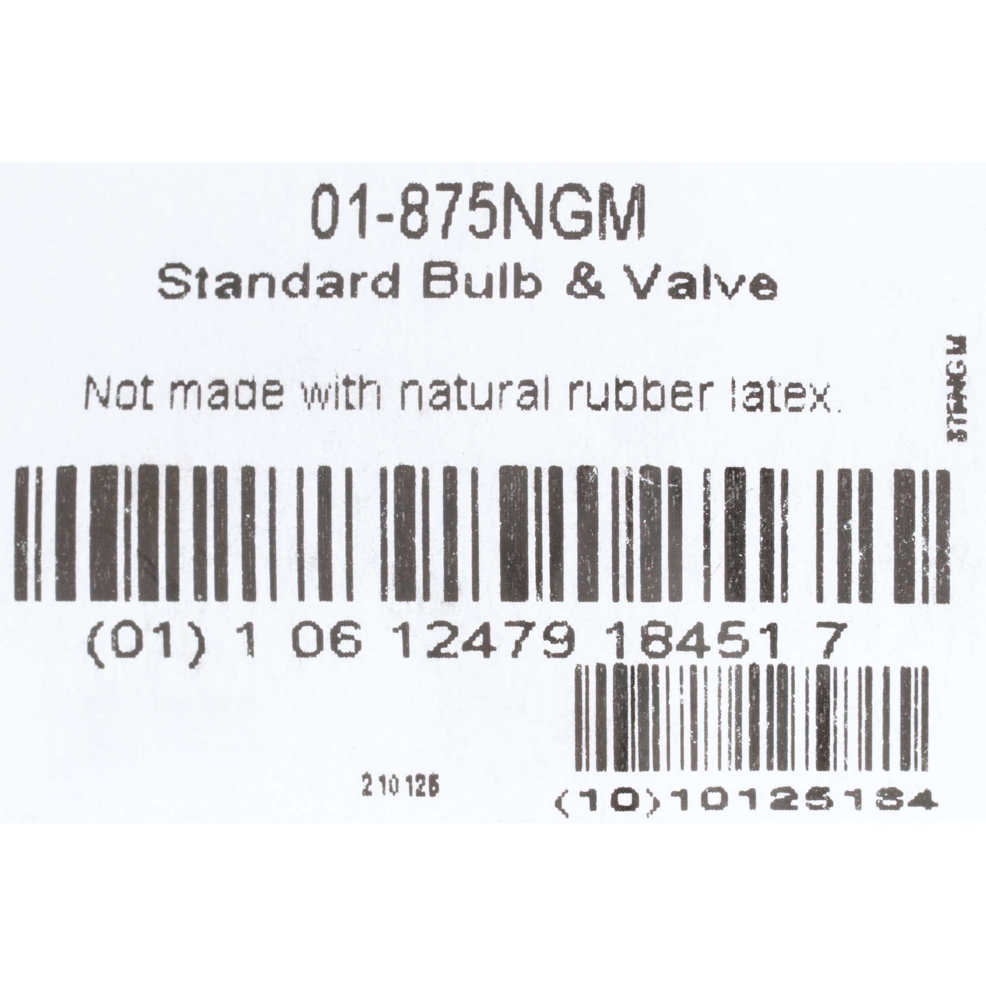 McKesson Brand - 01-875NGM McKesson Blood Pressure Unit Inflation Bulb and Valve