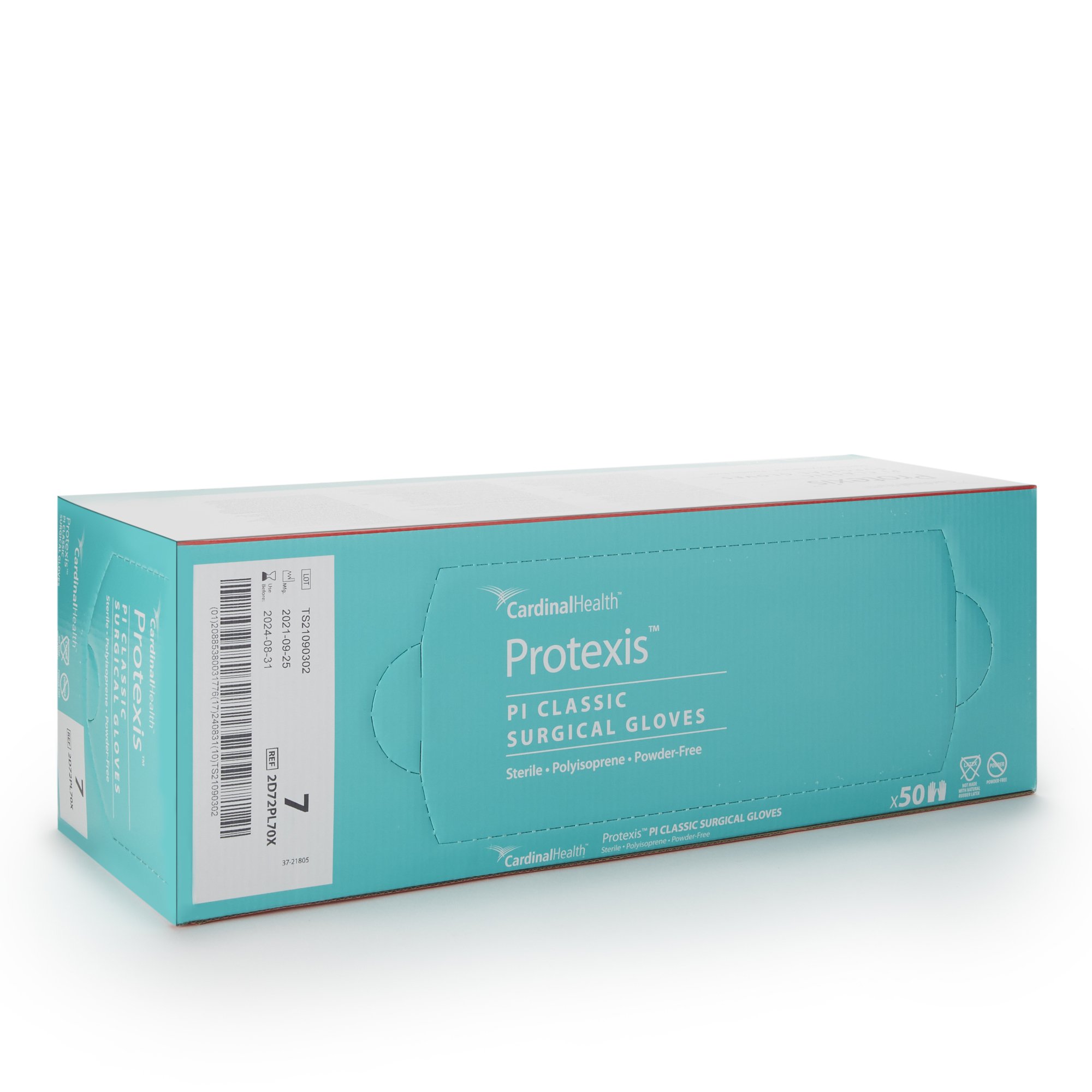 Cardinal 2D72PL70X - Protexis™ PI Classic Polyisoprene Surgical Glove, Size 7, Ivory - 1/Pair, 50/Box, 200/Case