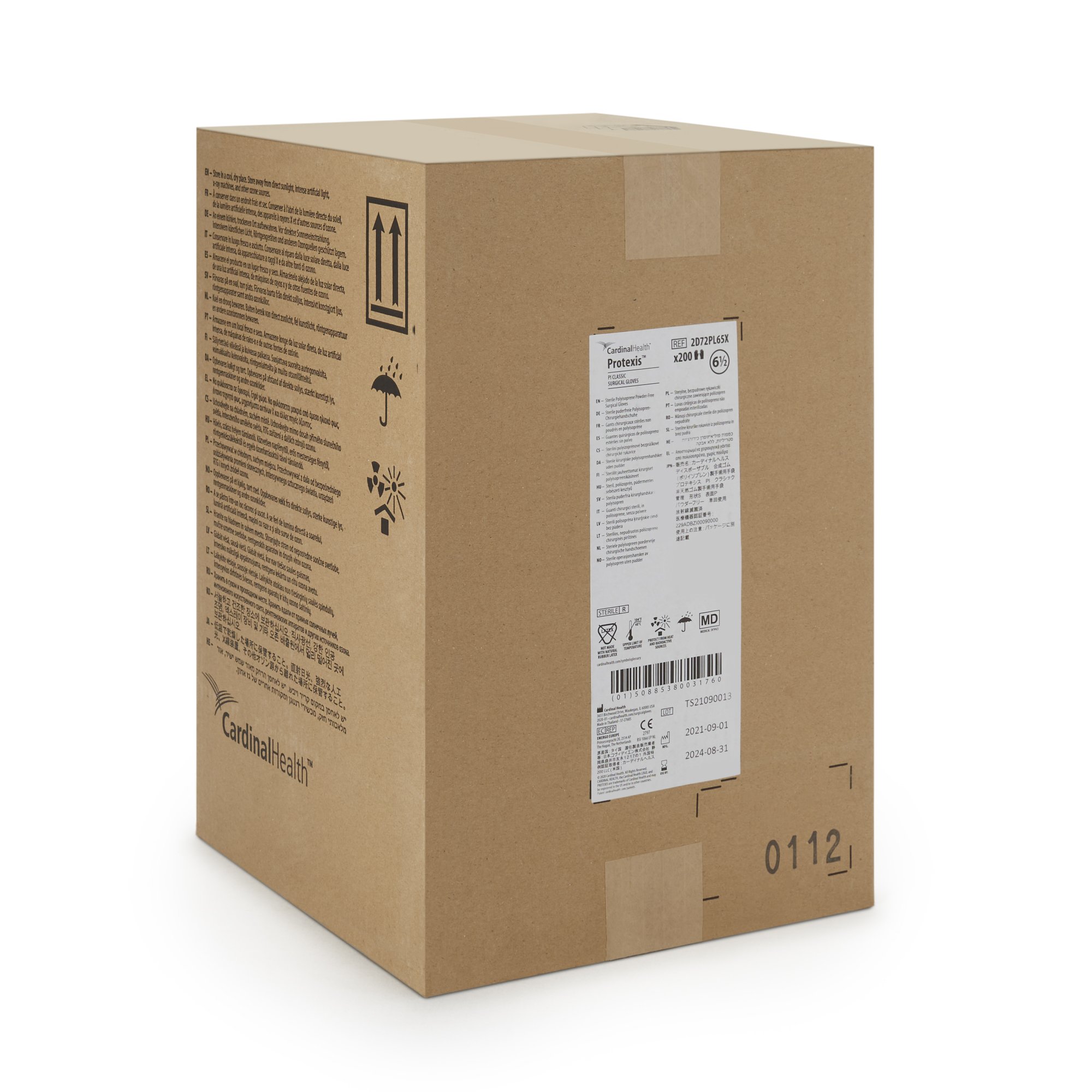 Cardinal 2D72PL65X - Protexis™ PI Classic Polyisoprene Surgical Glove, Size 6.5, Ivory - 1/Pair, 50/Box, 200/Case